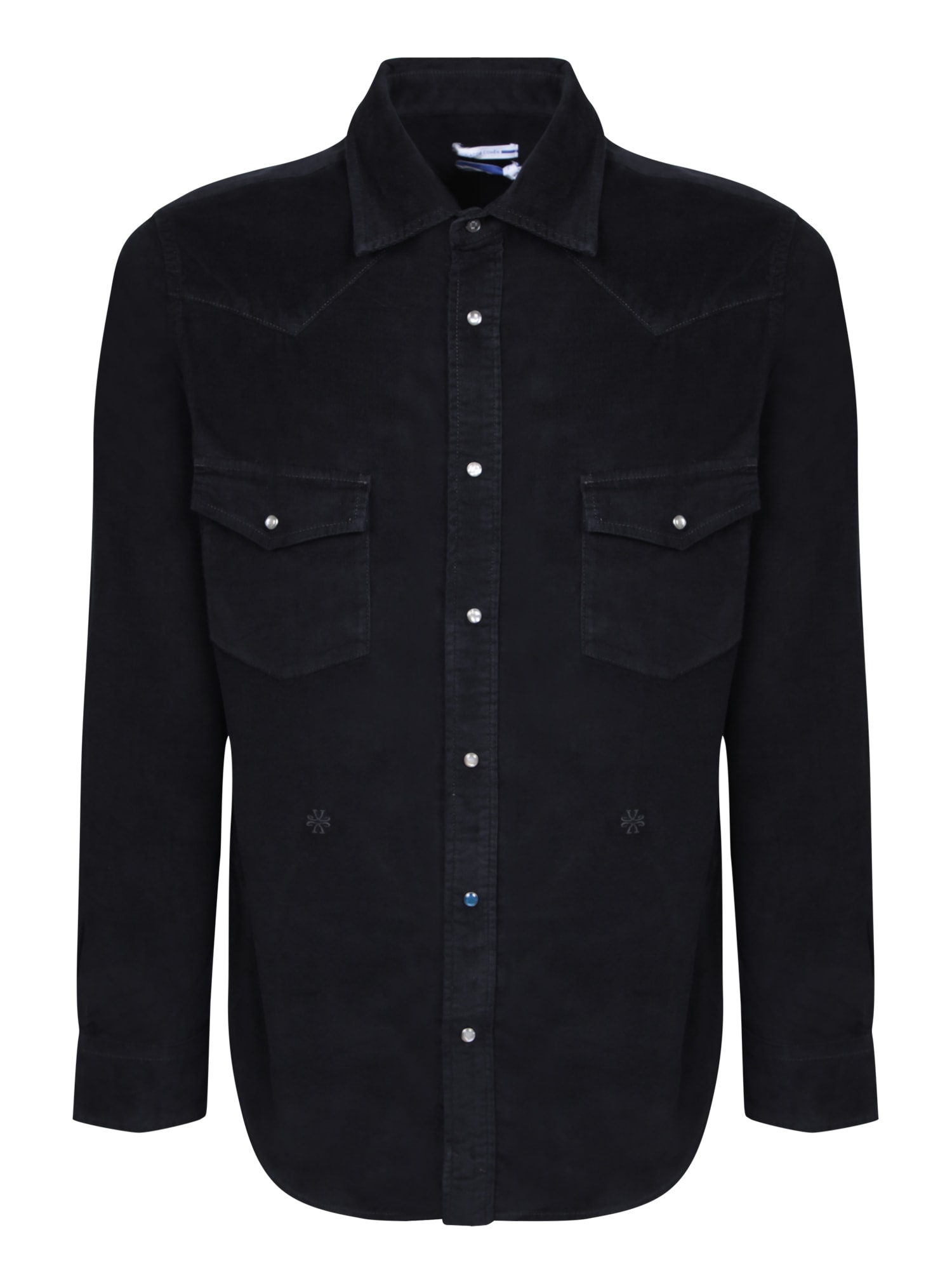 Jacob Cohen Cotton Texan 1000 Stripes Black Shirt