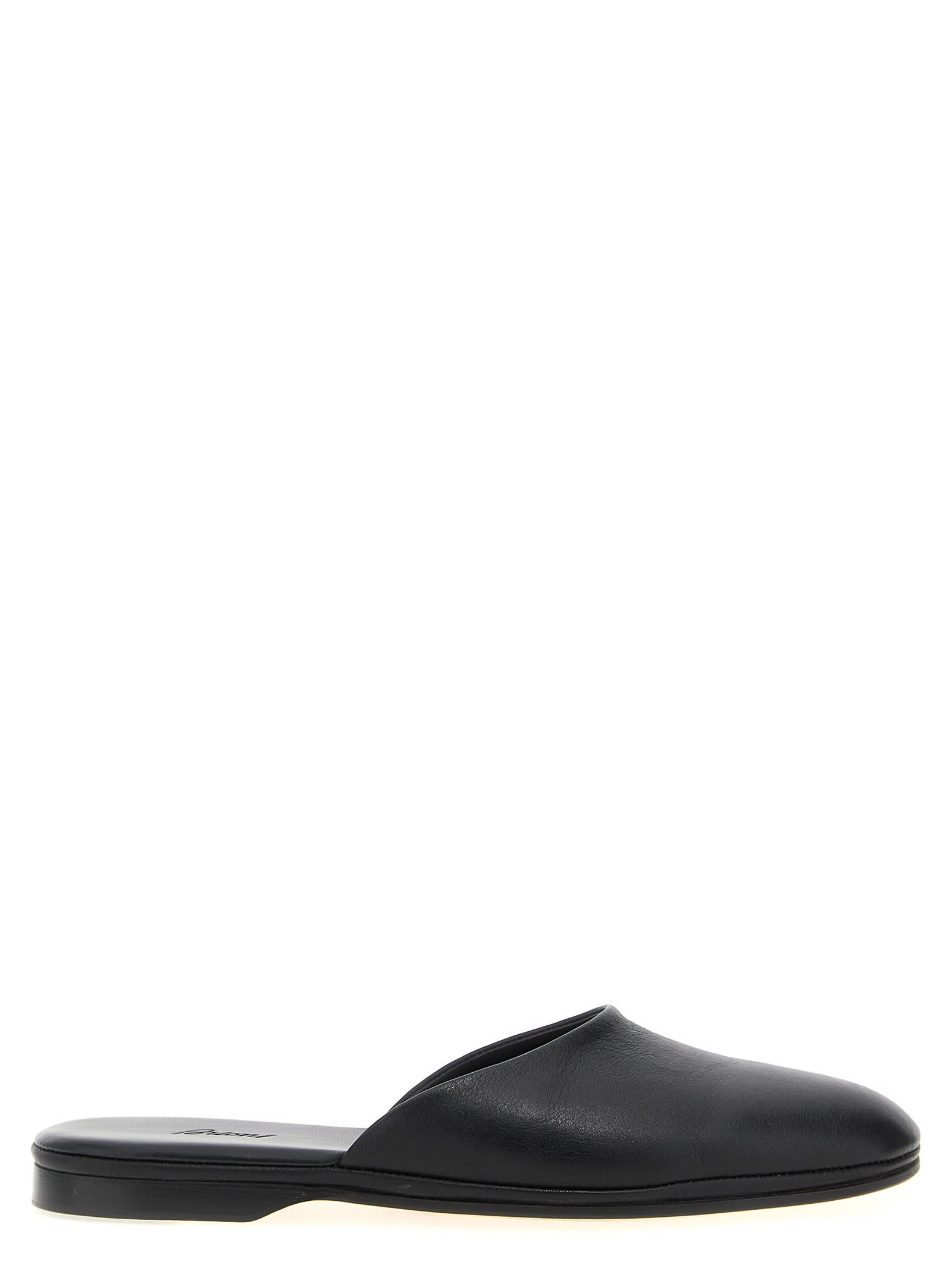 Brioni 皮革木底鞋