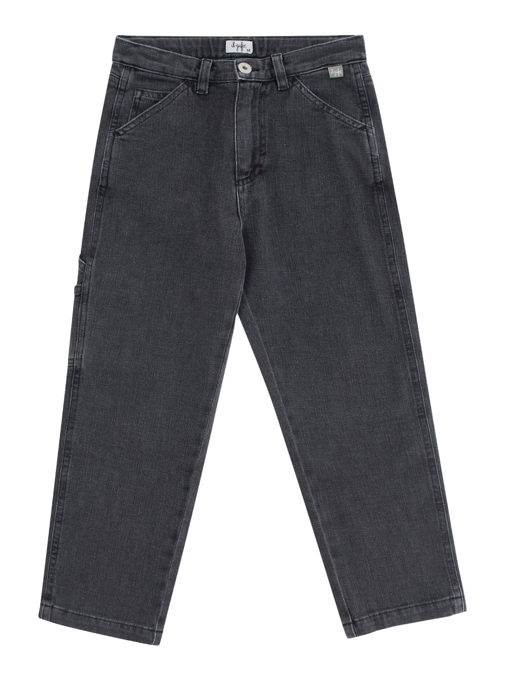 Il Gufo Grey Five-pocket Style Jeans In Denim Boy