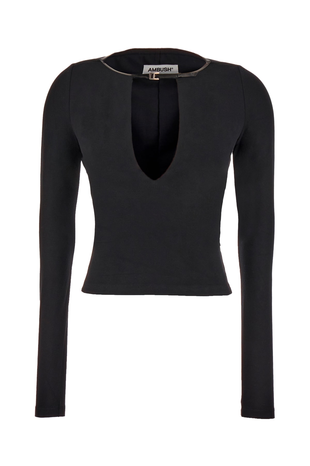 AMBUSH Black Stretch Viscose Top