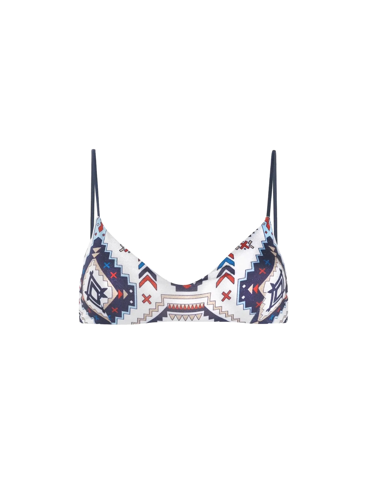 MC2 Saint Barth Woman Bralette Top With Glitter Aztec Print