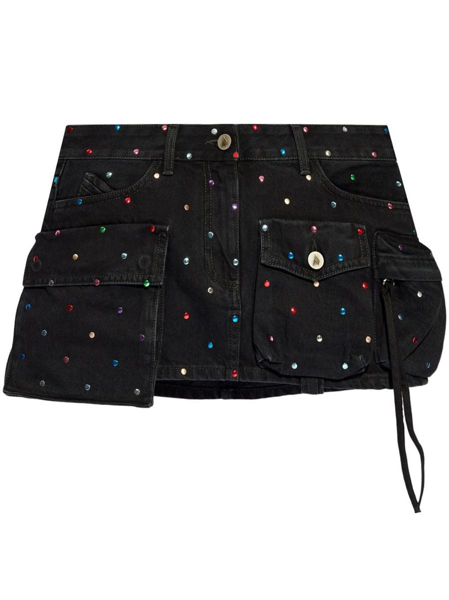 The Attico Fay Denim Mini Skirt