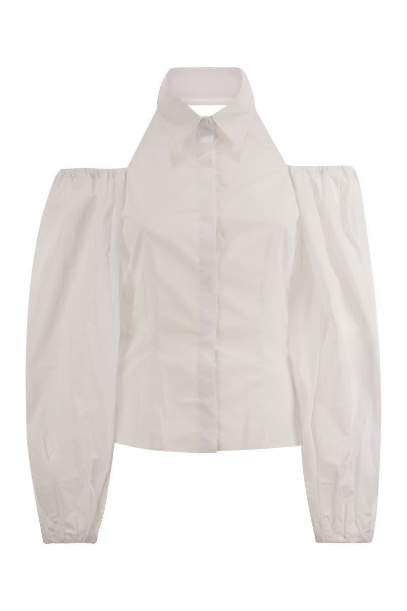 Mvp Wardrobe Cotton Shirt With Balloon Sleeves