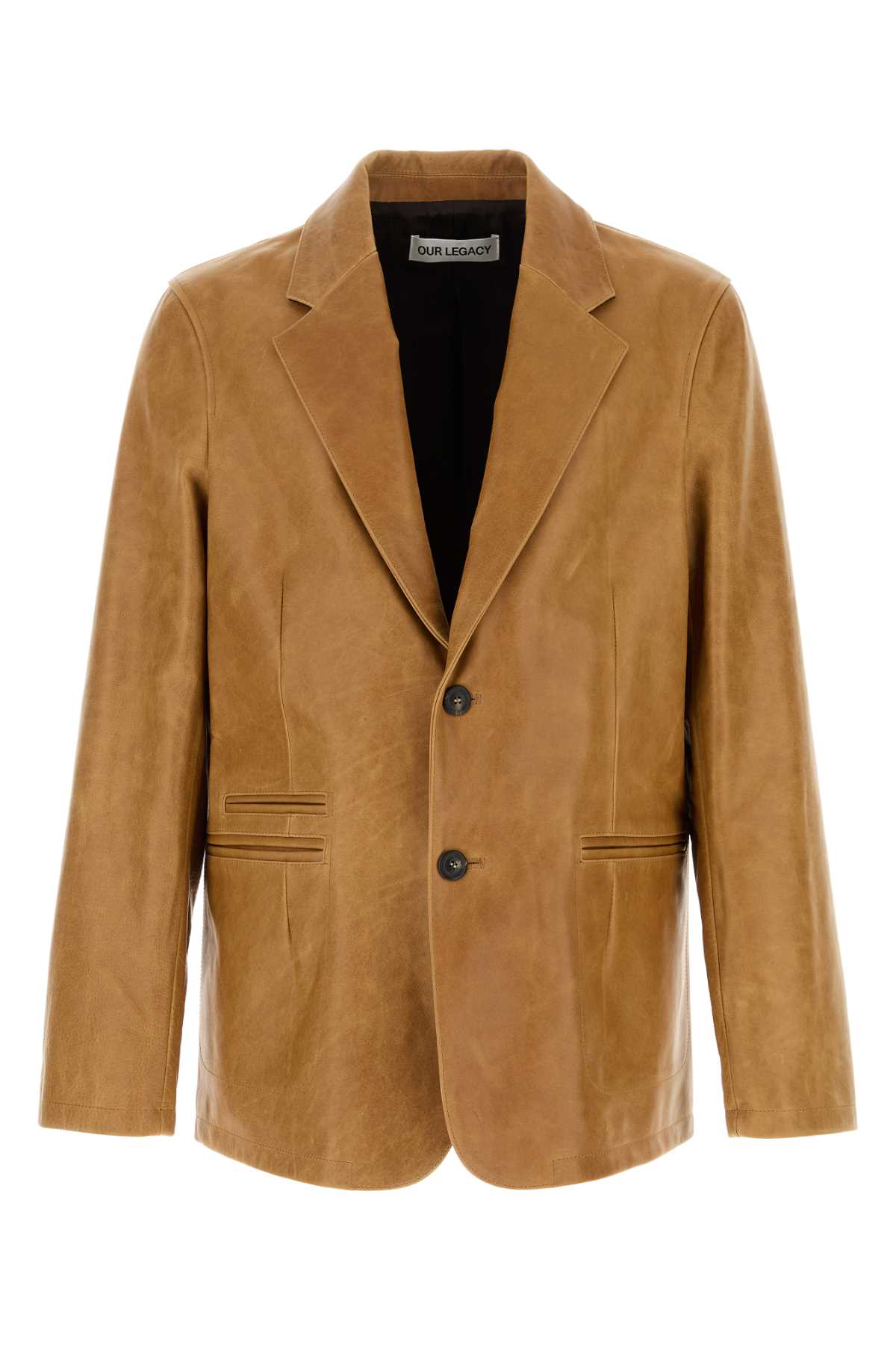 Our Legacy Camel Leather Opening Blazer