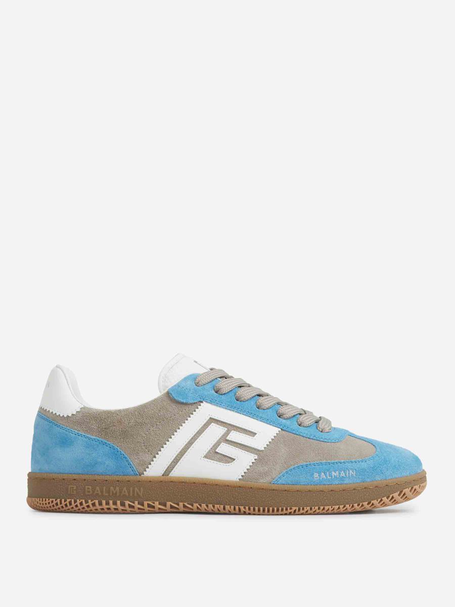 Balmain Suede Logo Sneakers