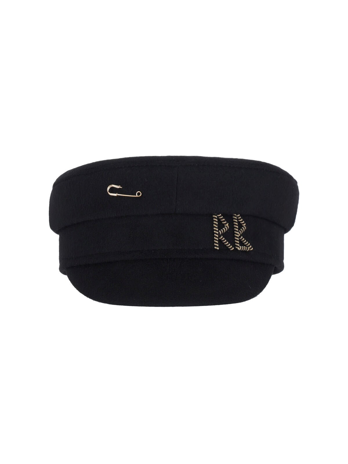 Ruslan Baginskiy Wool Hat With 'Baker Boy' Brooch