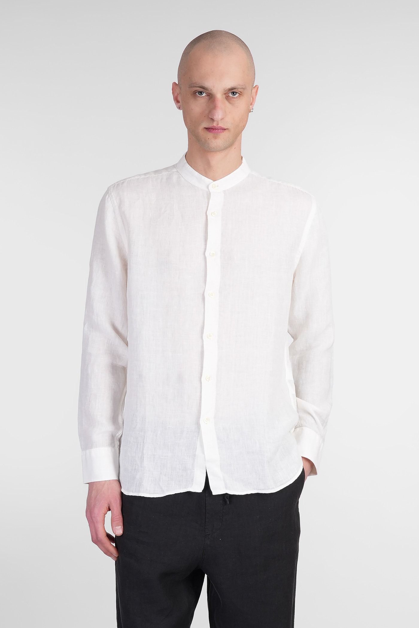 120% Lino Shirt In Beige Linen