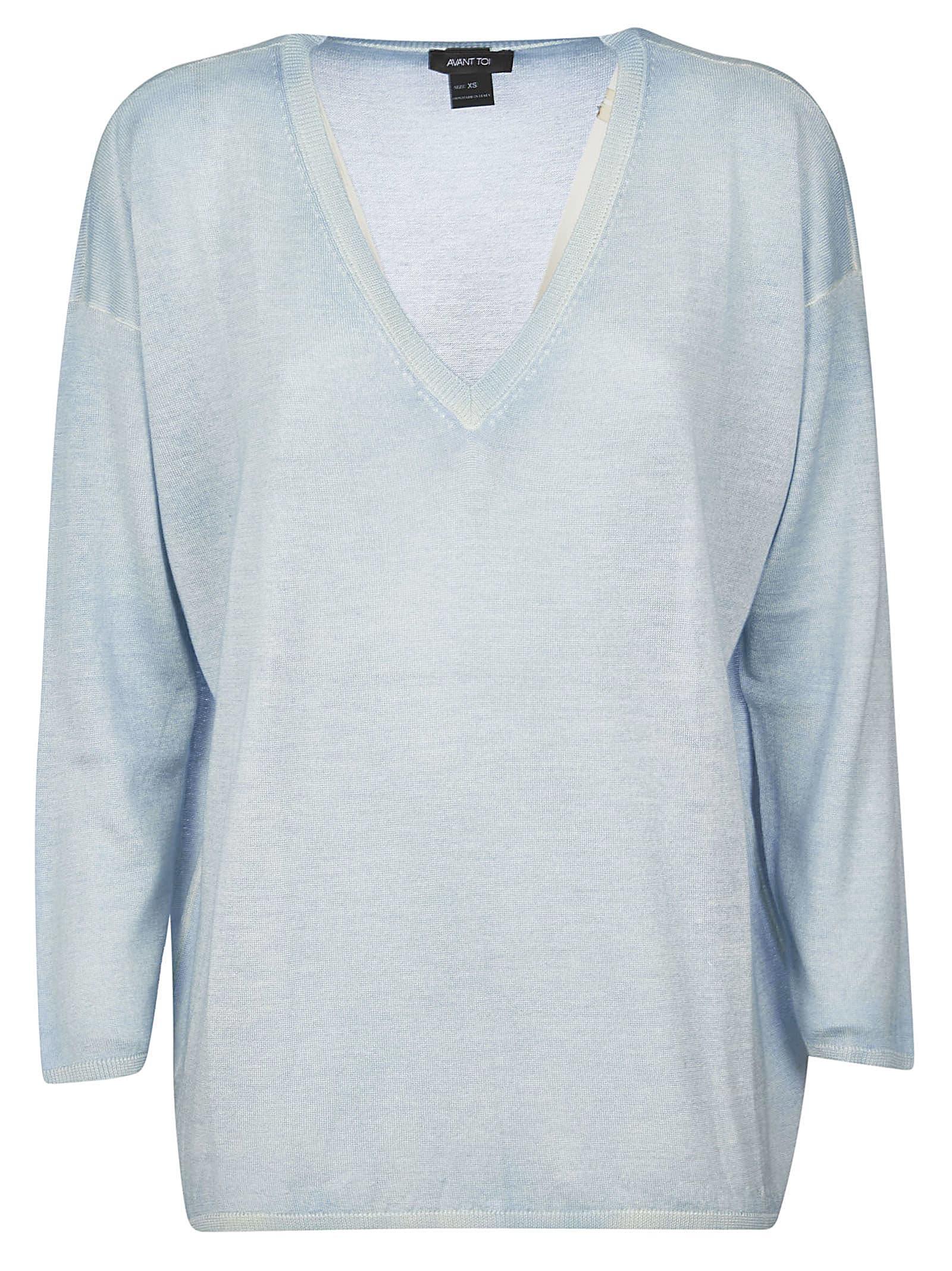 Avant Toi Over Off Gauge Hand Painted Sweater