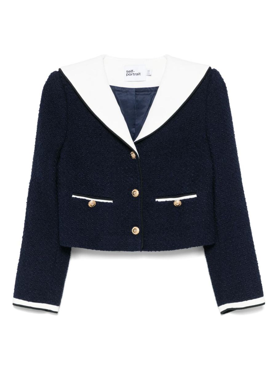 Self-Portrait Bouclé Short Jacket