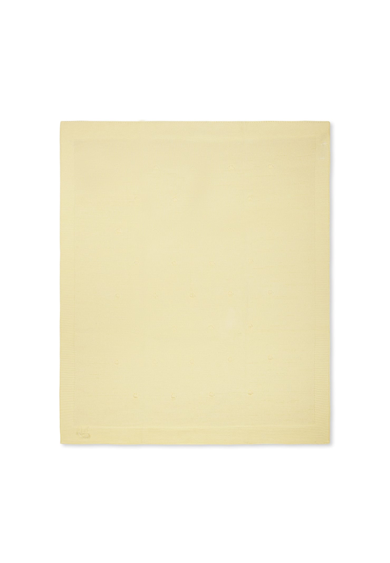 Little Bear Yellow Blanket For Babykids With Polka Dots