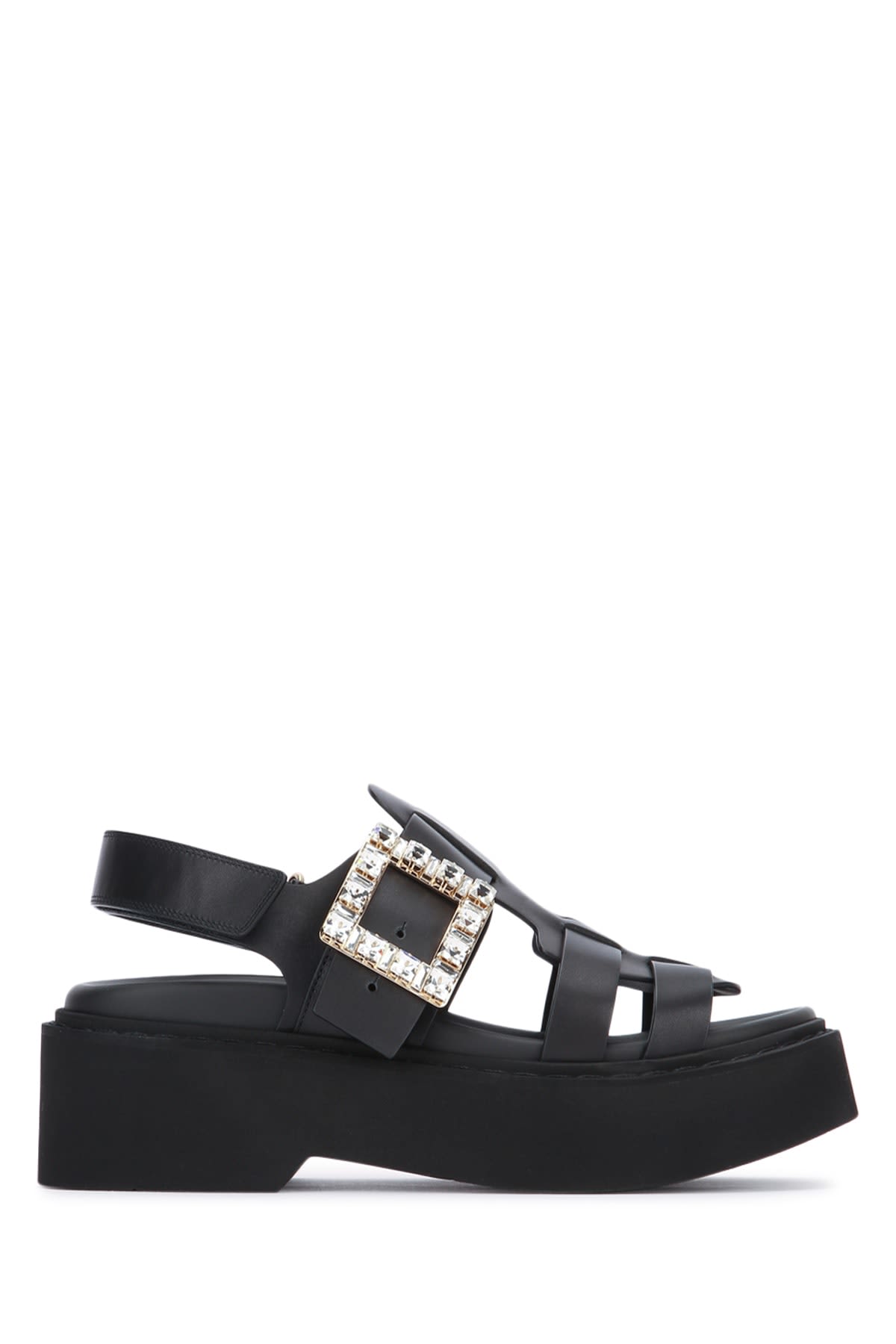 Roger Vivier Viv Ranger 高跟闪钻凉鞋