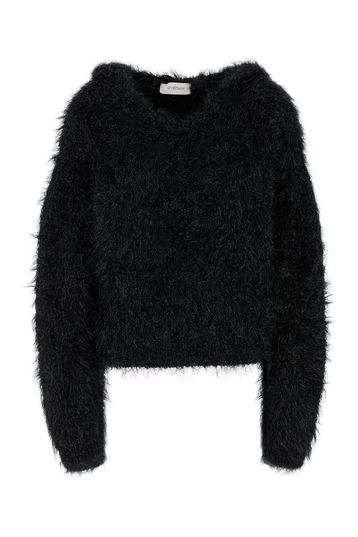 SportMax Black Nylon Blend Oscuri Oversize Sweater