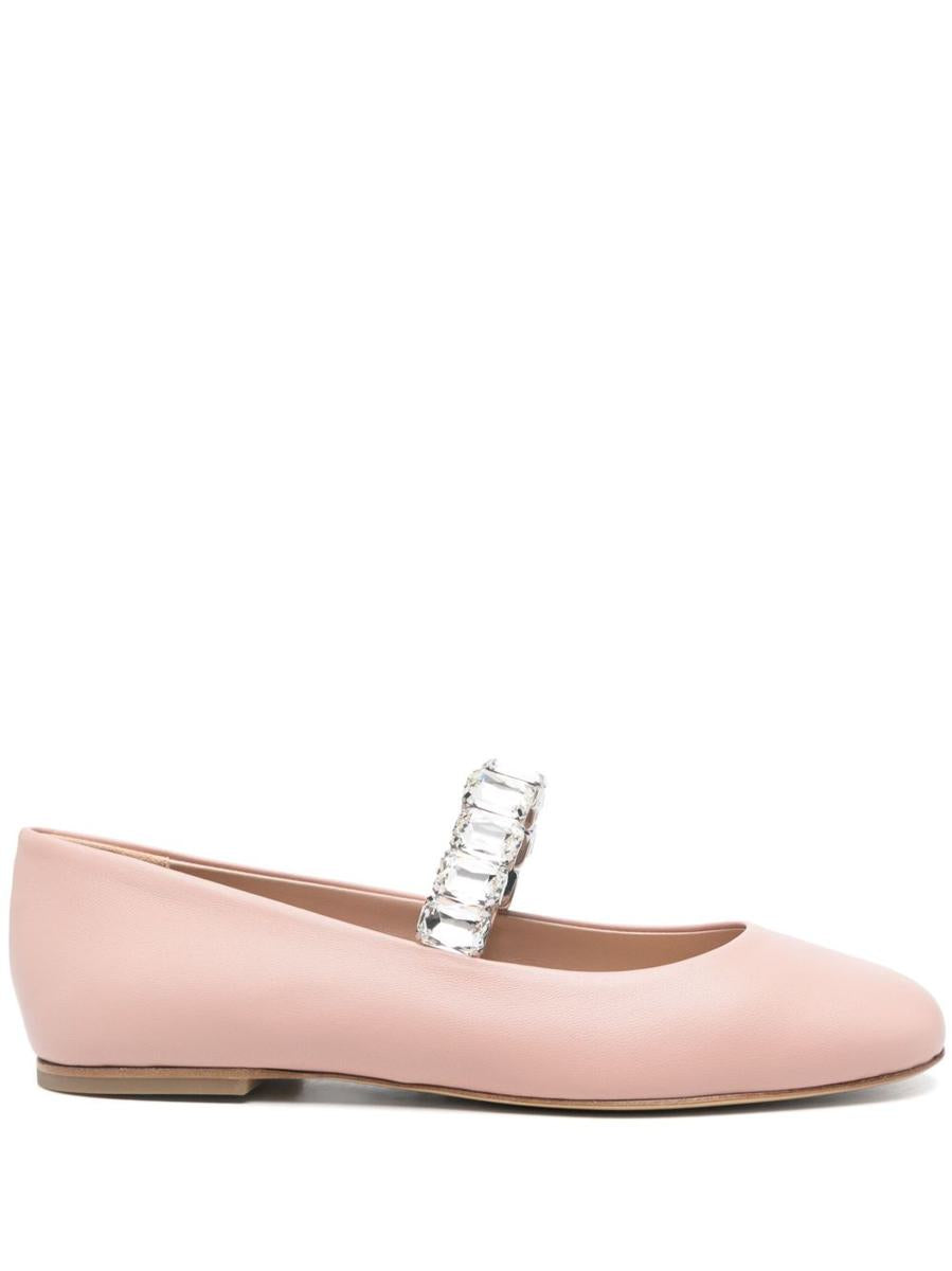 Casadei Ballet Flats Embellished With Crystals