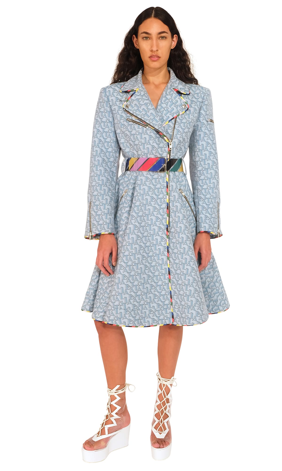 Sara Battaglia Biker Coat