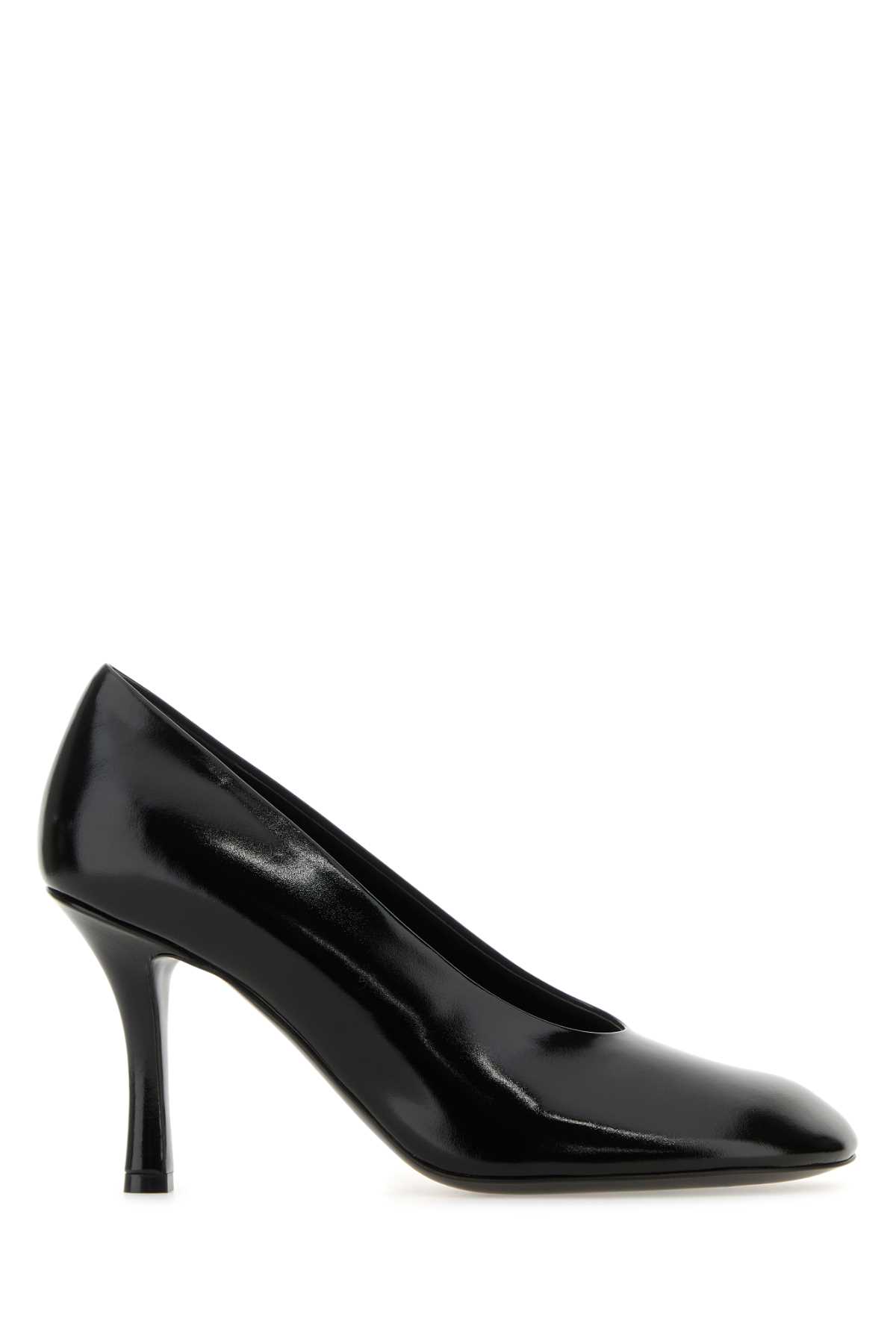 Burberry Black Leather Baby Pumps