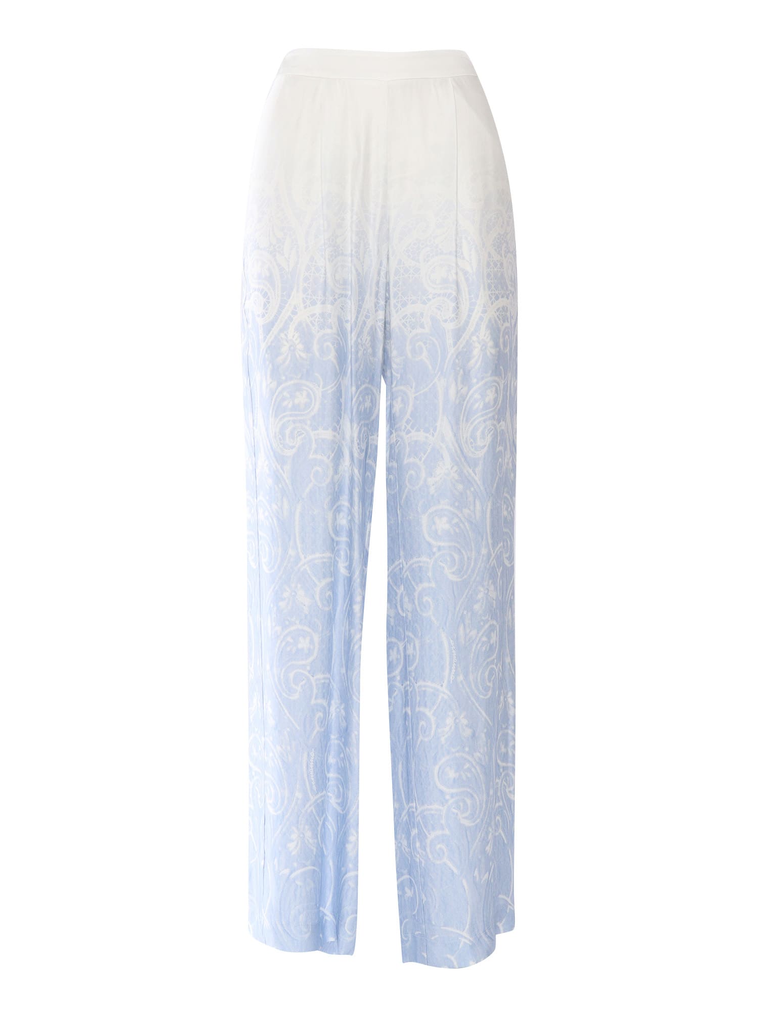 Ermanno Ermanno Scervino White And Light Blue Trousers