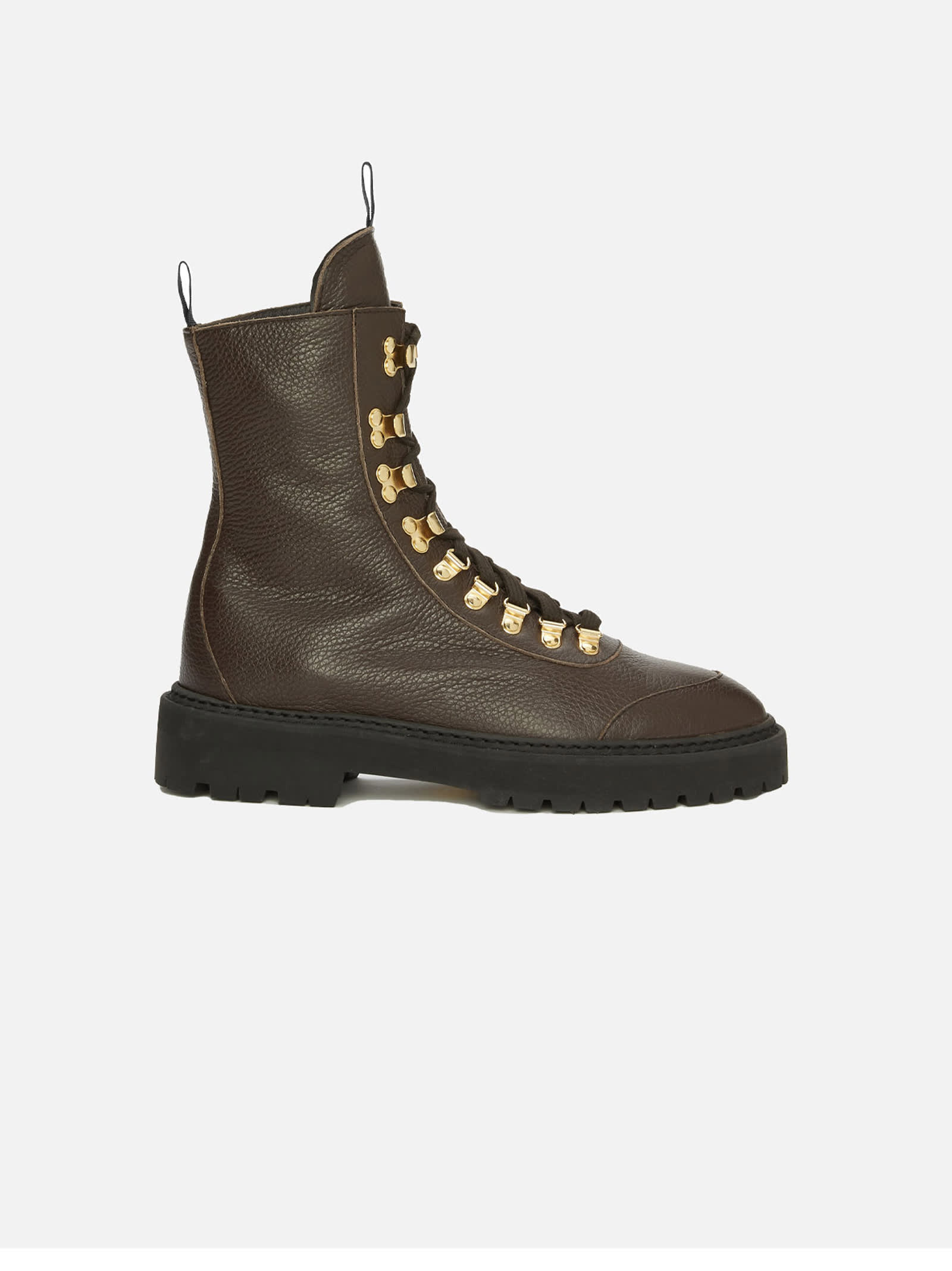 CB Made in Italy Dark Tumbled Leather Boots Sirio