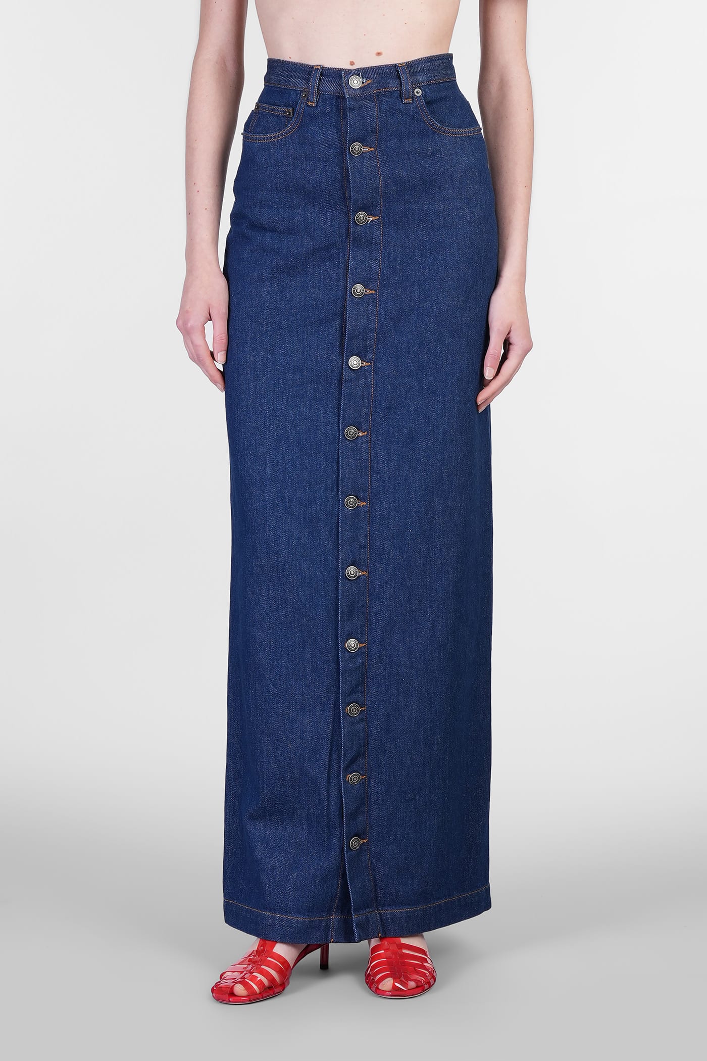 Fiorucci Skirt In Blue Cotton