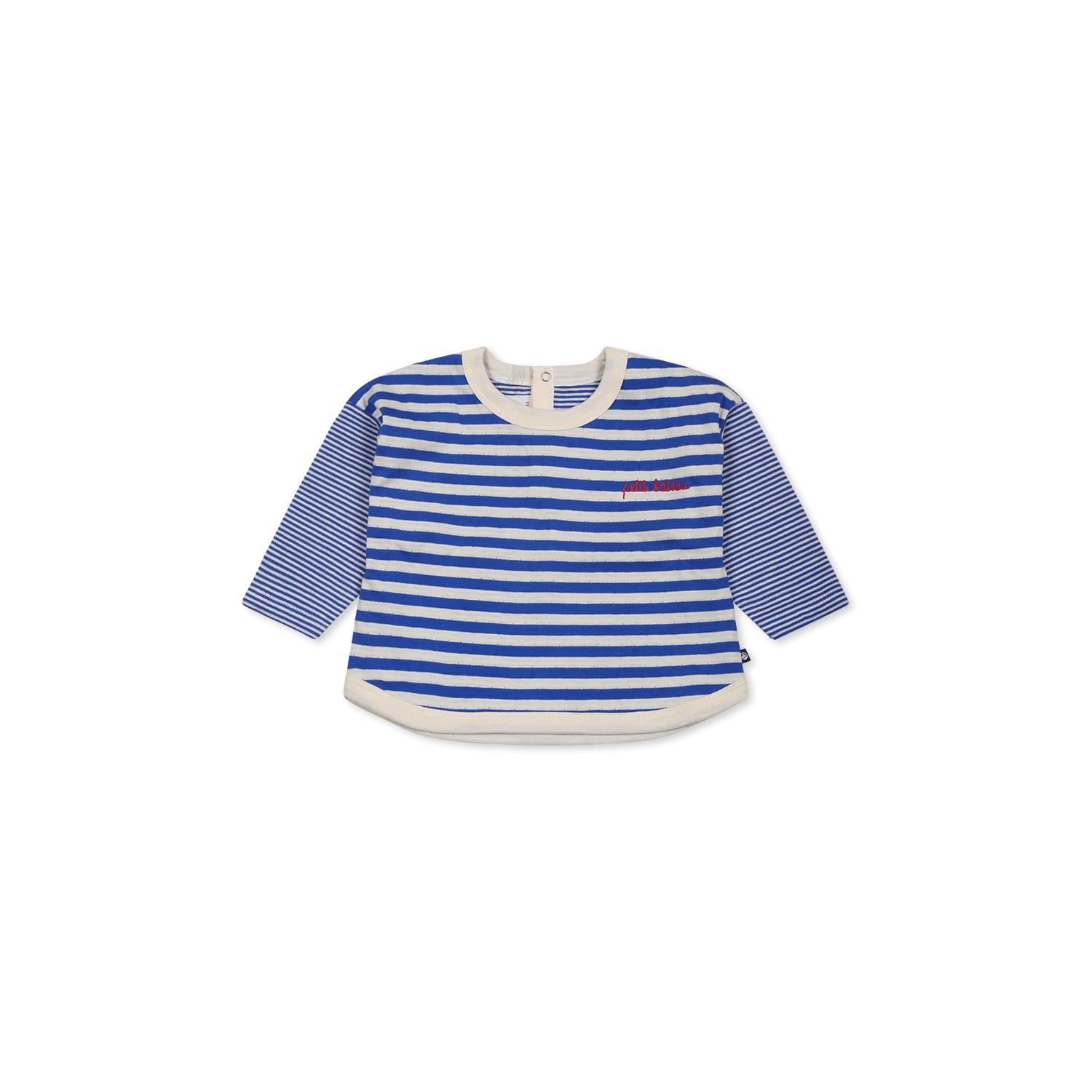 Petit Bateau Light Blue T-shirt For Babykids With Logo