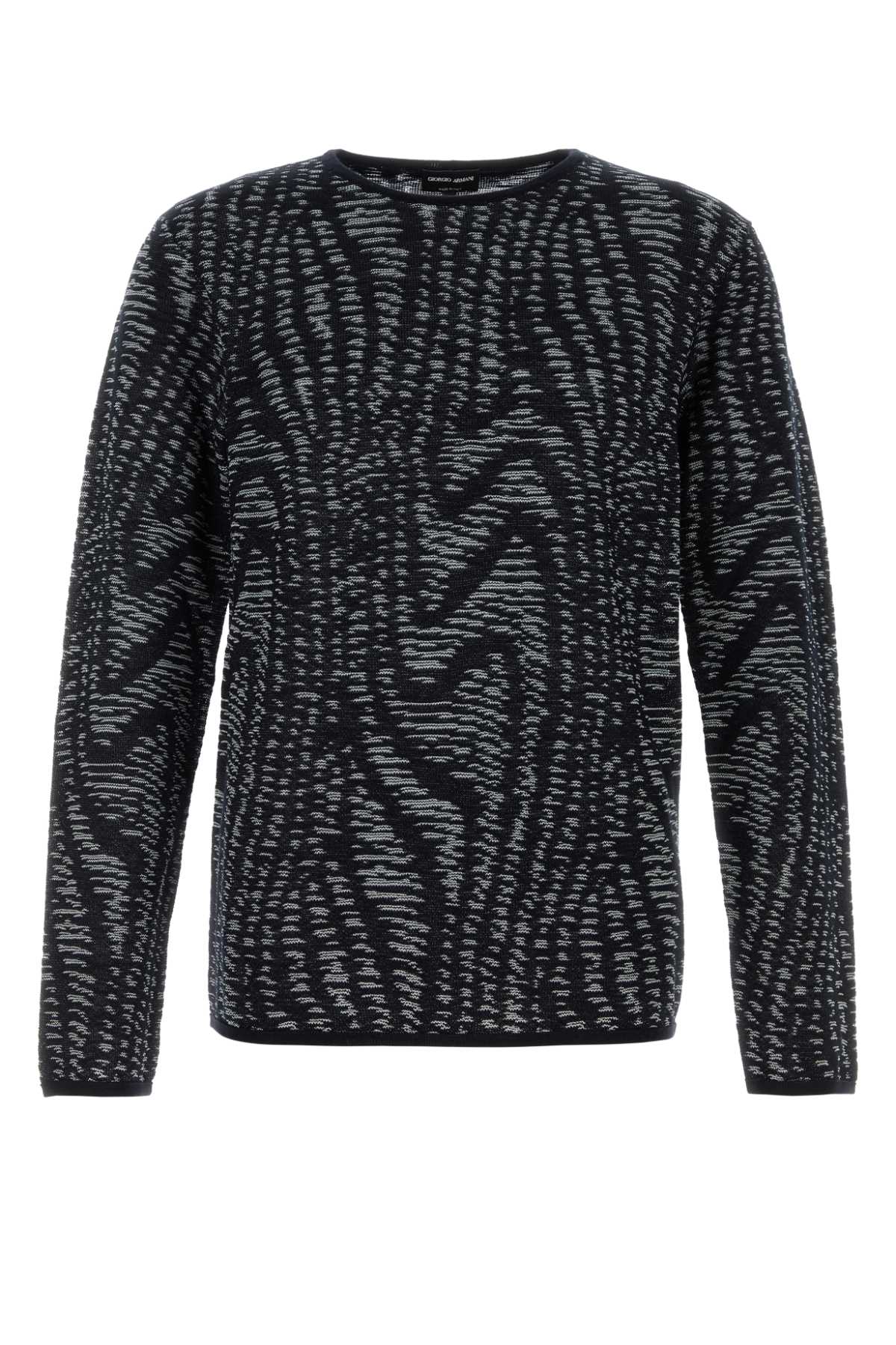 Giorgio Armani Embroidered Jacquard Sweater