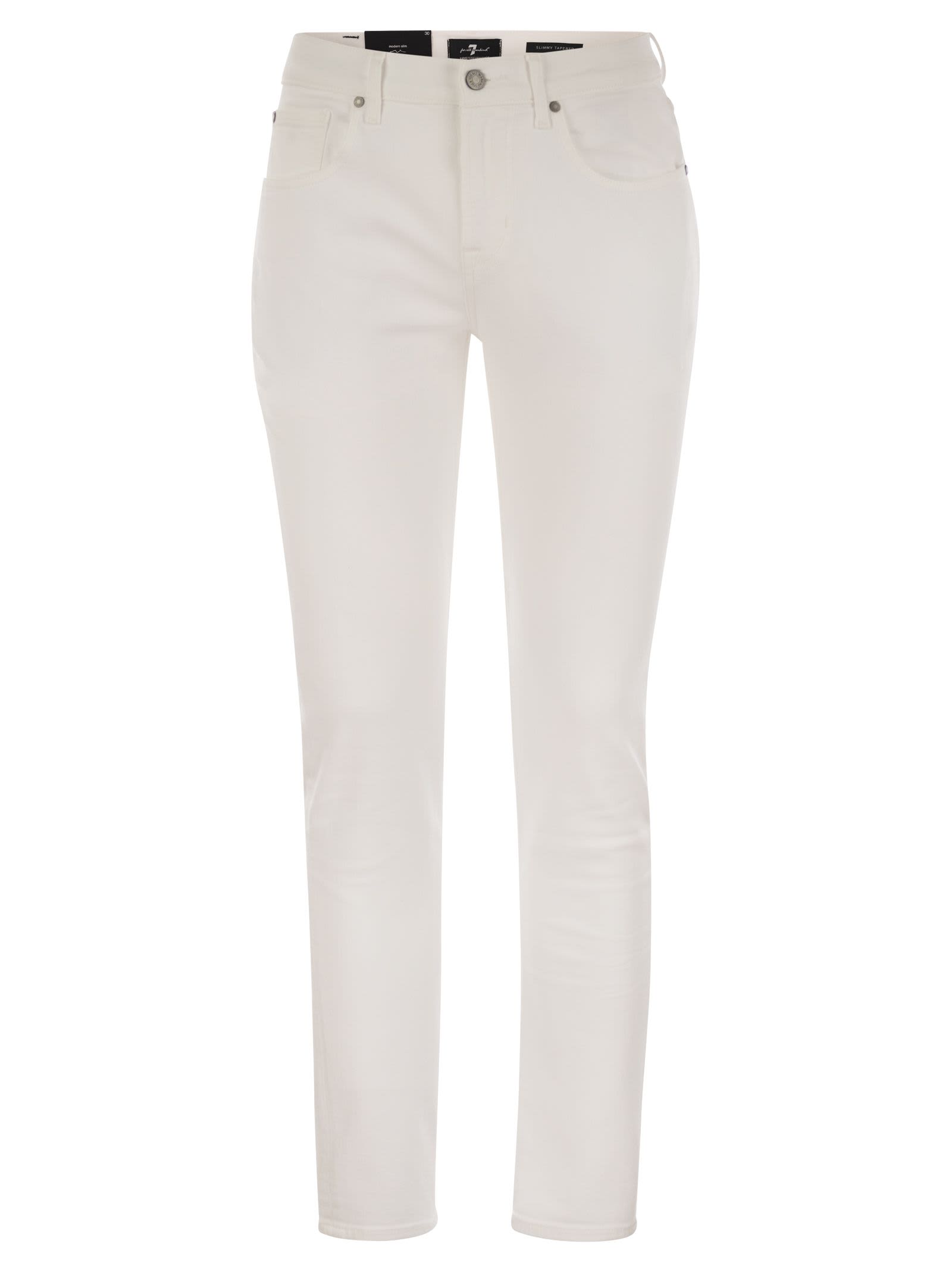 7 For All Mankind 修身锥型中腰紧身牛仔裤