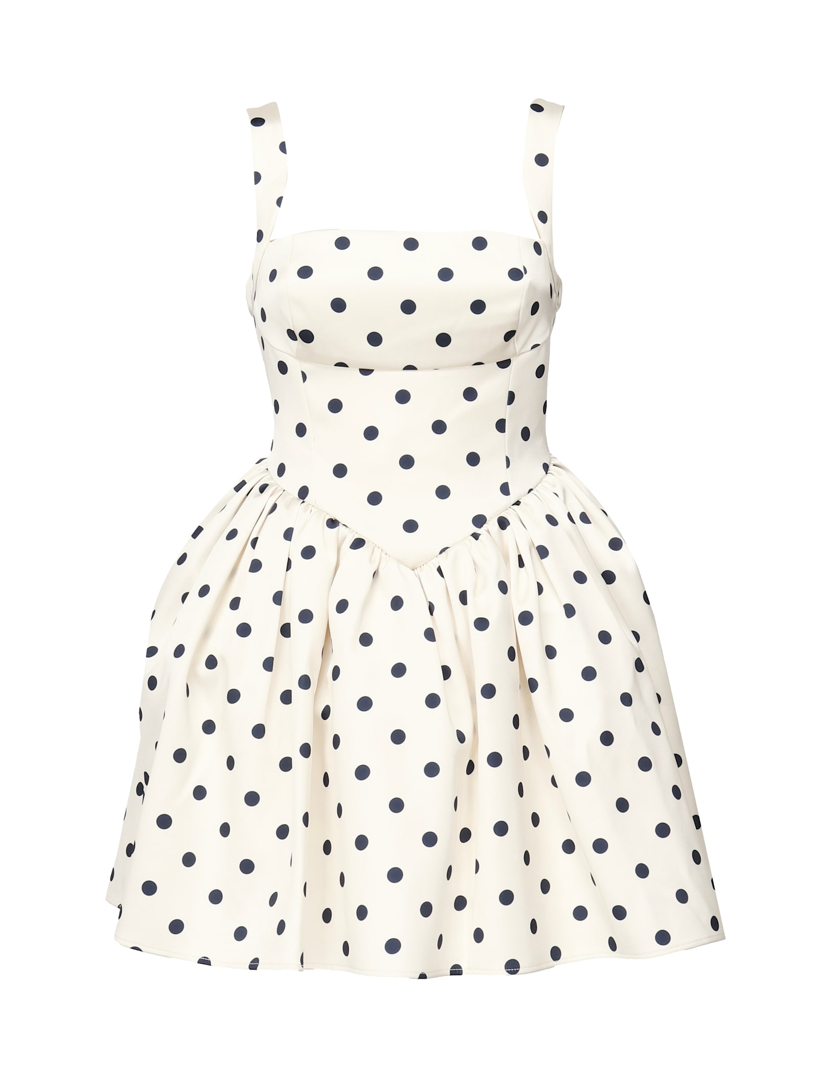 self-portrait Polka Dot Satin Mini Dress