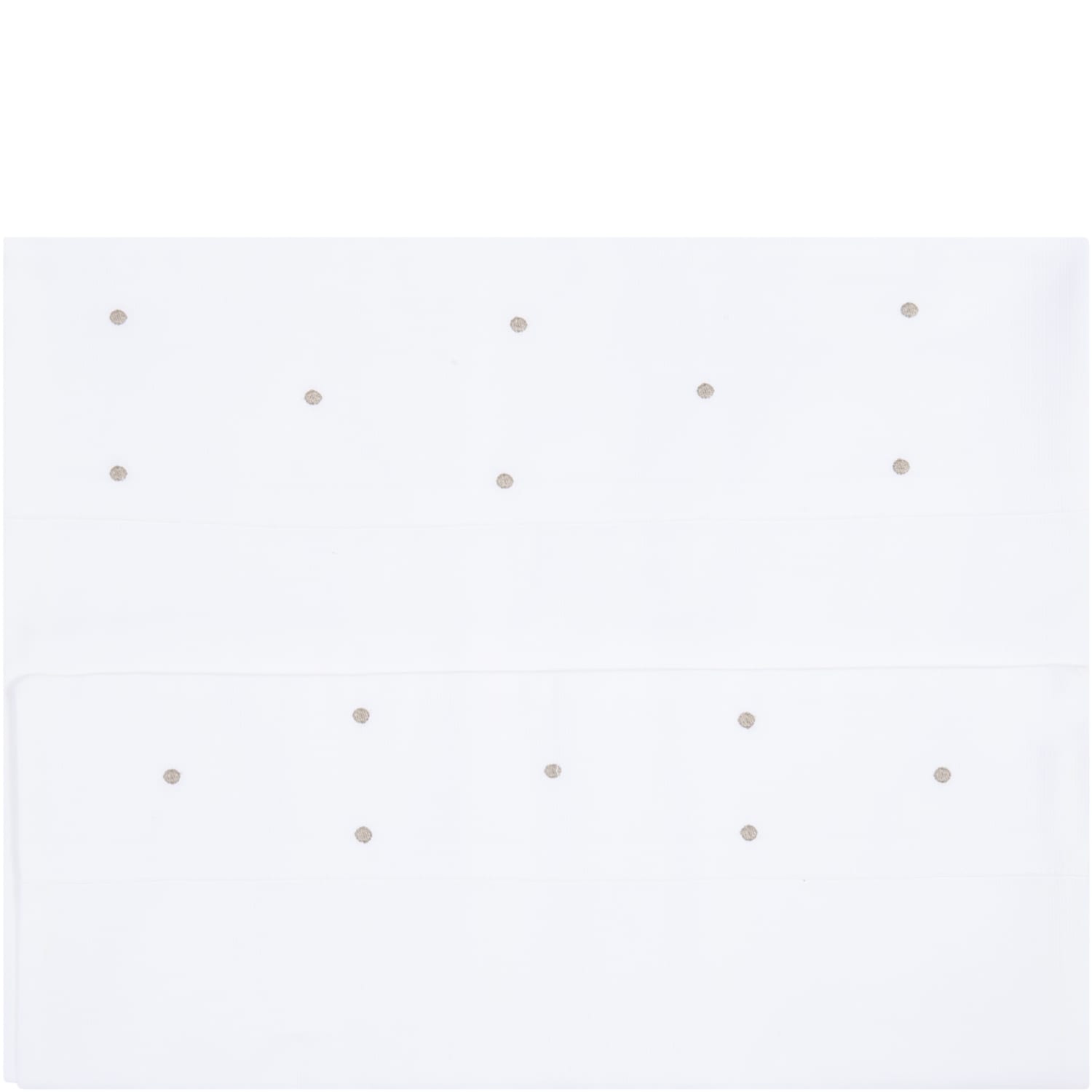 Little Bear White Set For Babykids With Beige Polka-dots