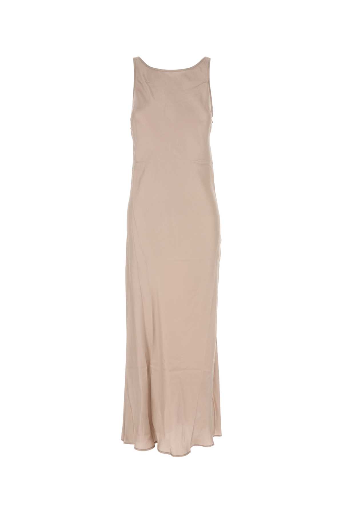 Le Kasha Powder Pink Silk Long Dress