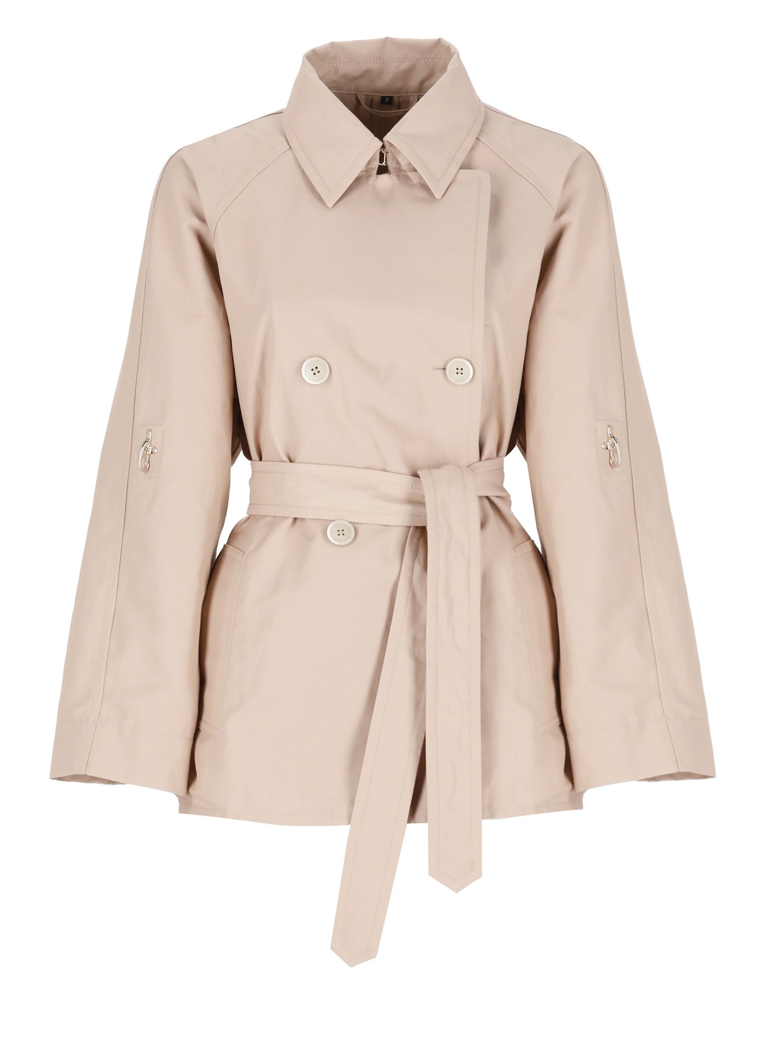 Fay Short Cotton And Linen Trench Coat