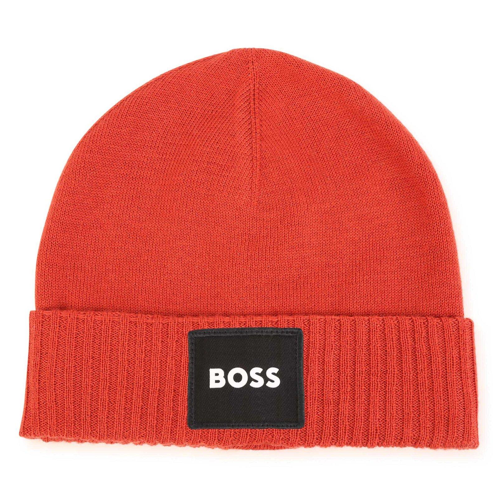 Hugo Boss Logo Patch Knitted Beanie