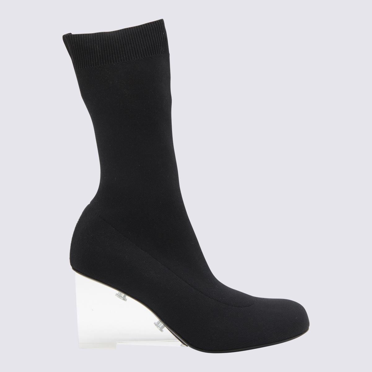 Alexander McQueen Black Stretch Shard Boots