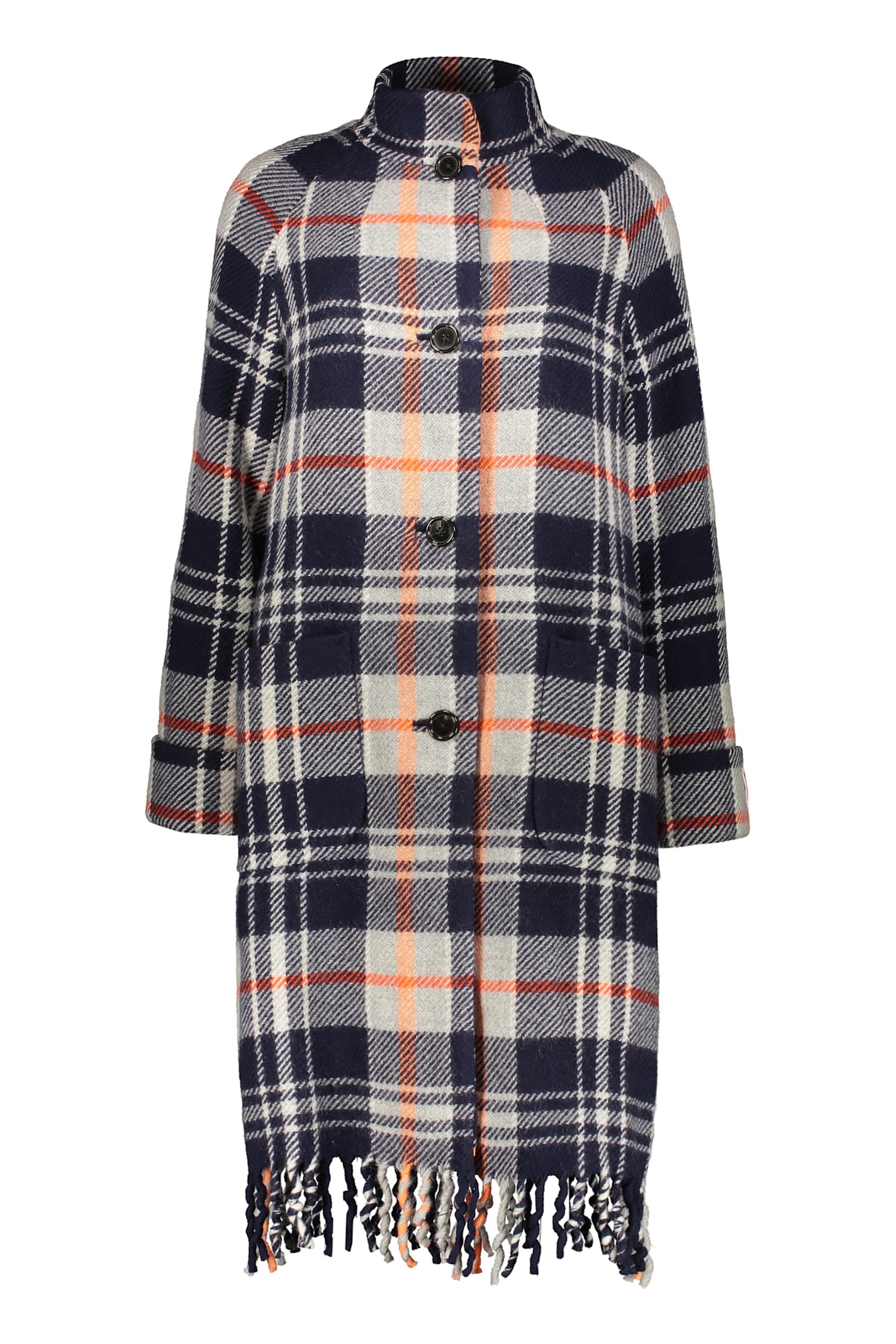 Kenzo Checked Wool Coat