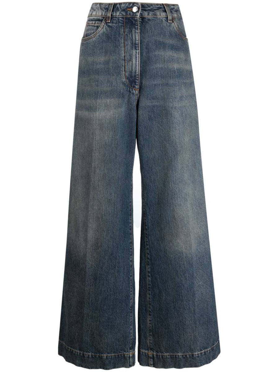 Etro 棉质阔腿牛仔裤