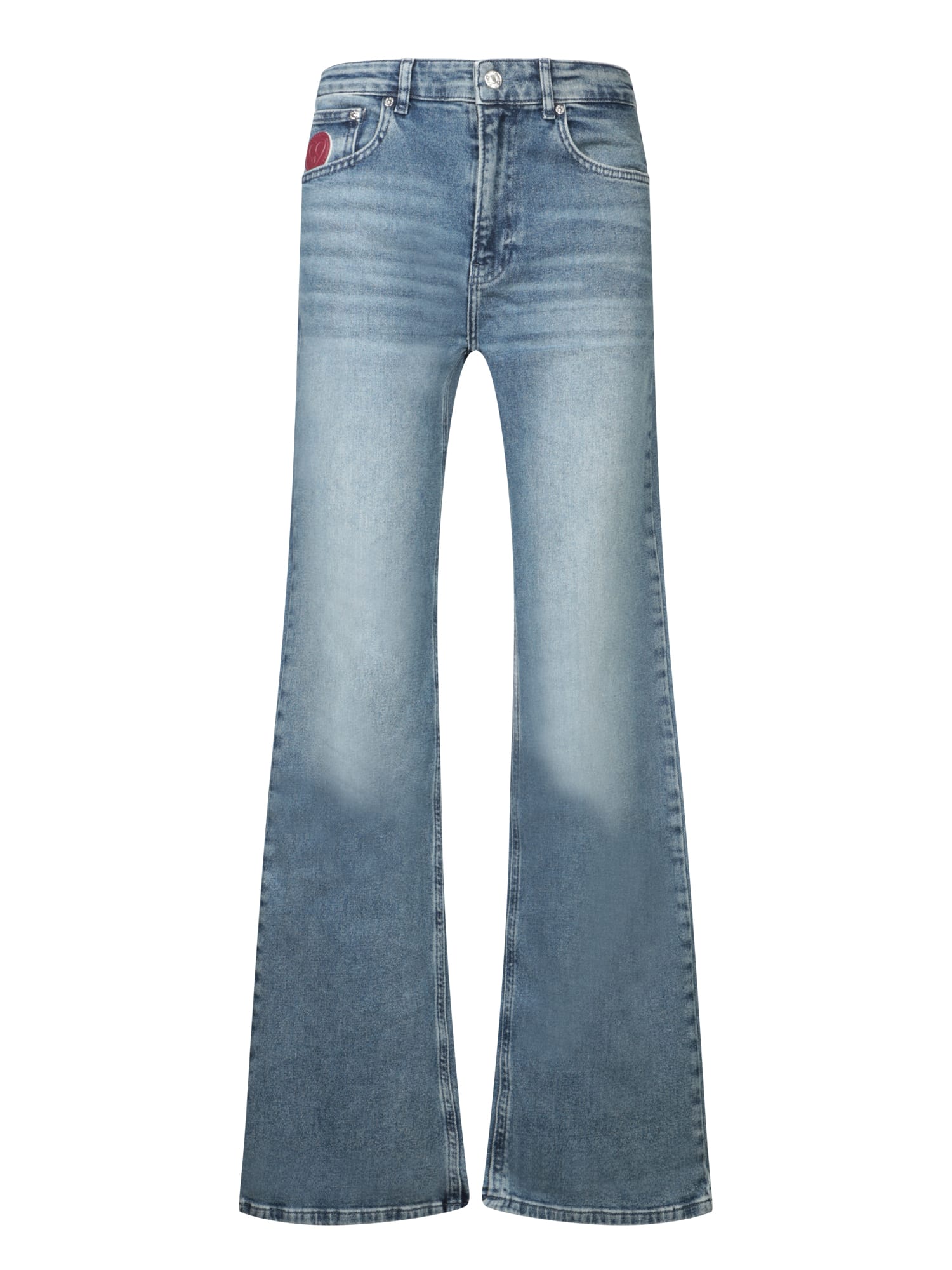 M05CH1N0 Jeans High Waist Logo Patch Jeans
