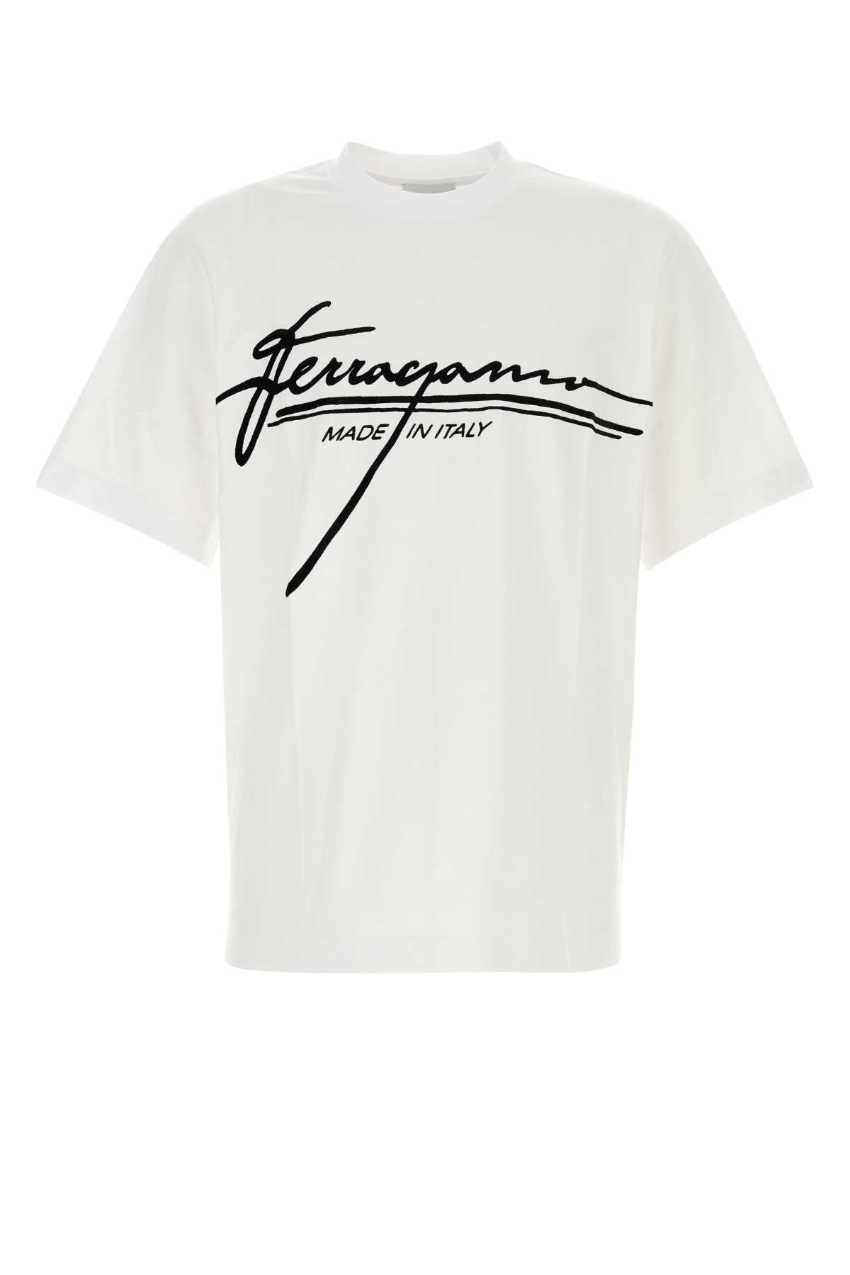 Ferragamo White Cotton T-shirt