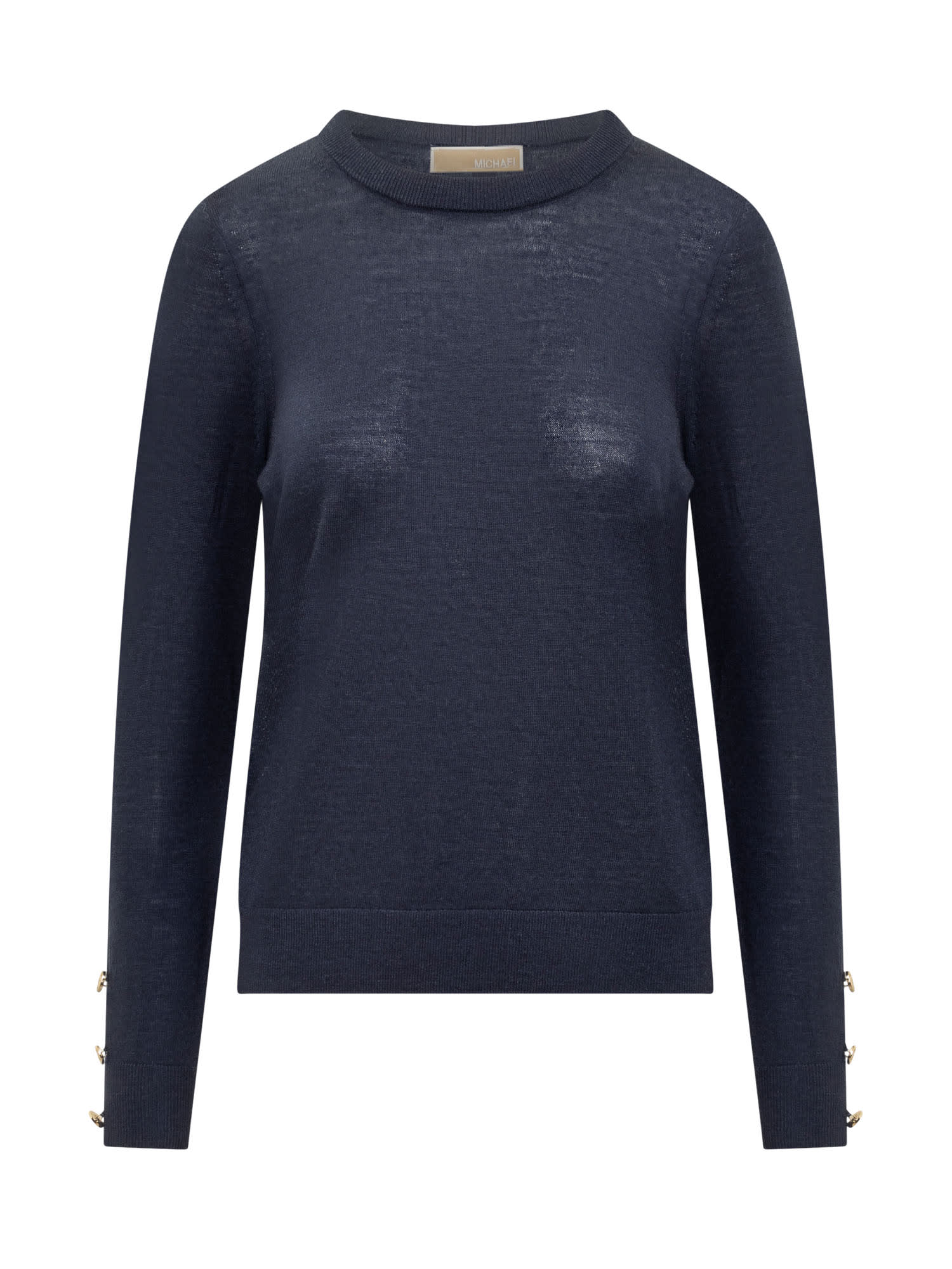 MICHAEL Michael Kors Merino Button Long Sleeve Sweater