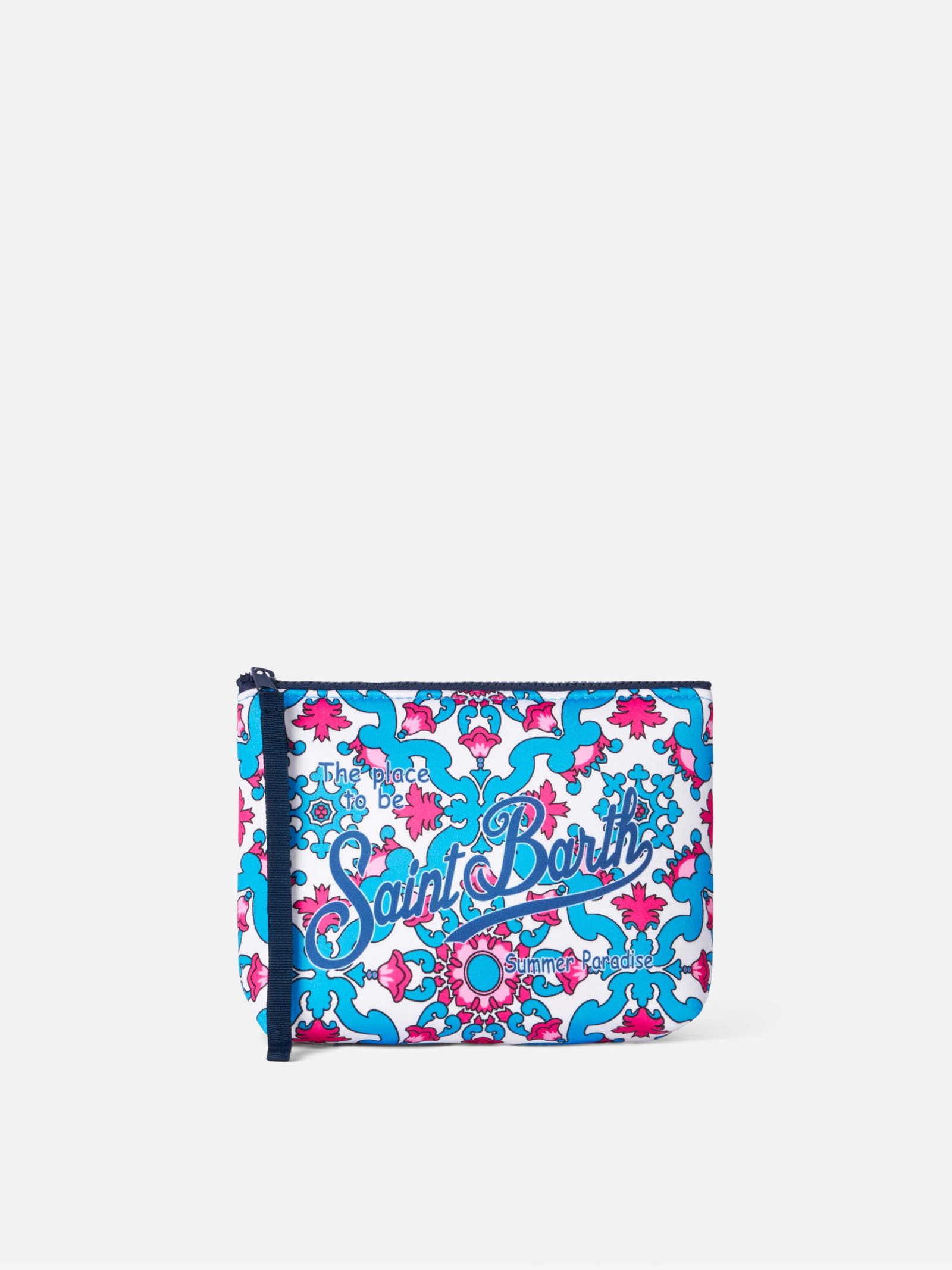 MC2 Saint Barth Aline Scuba Pochette With Majolica Print