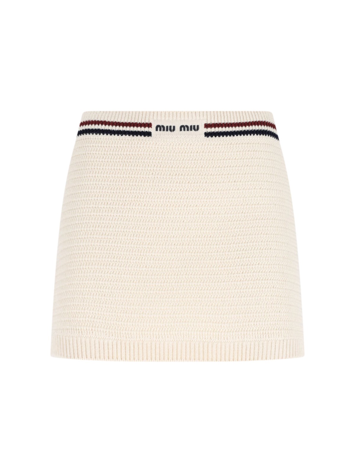 miu miu Knitted Mini Skirt