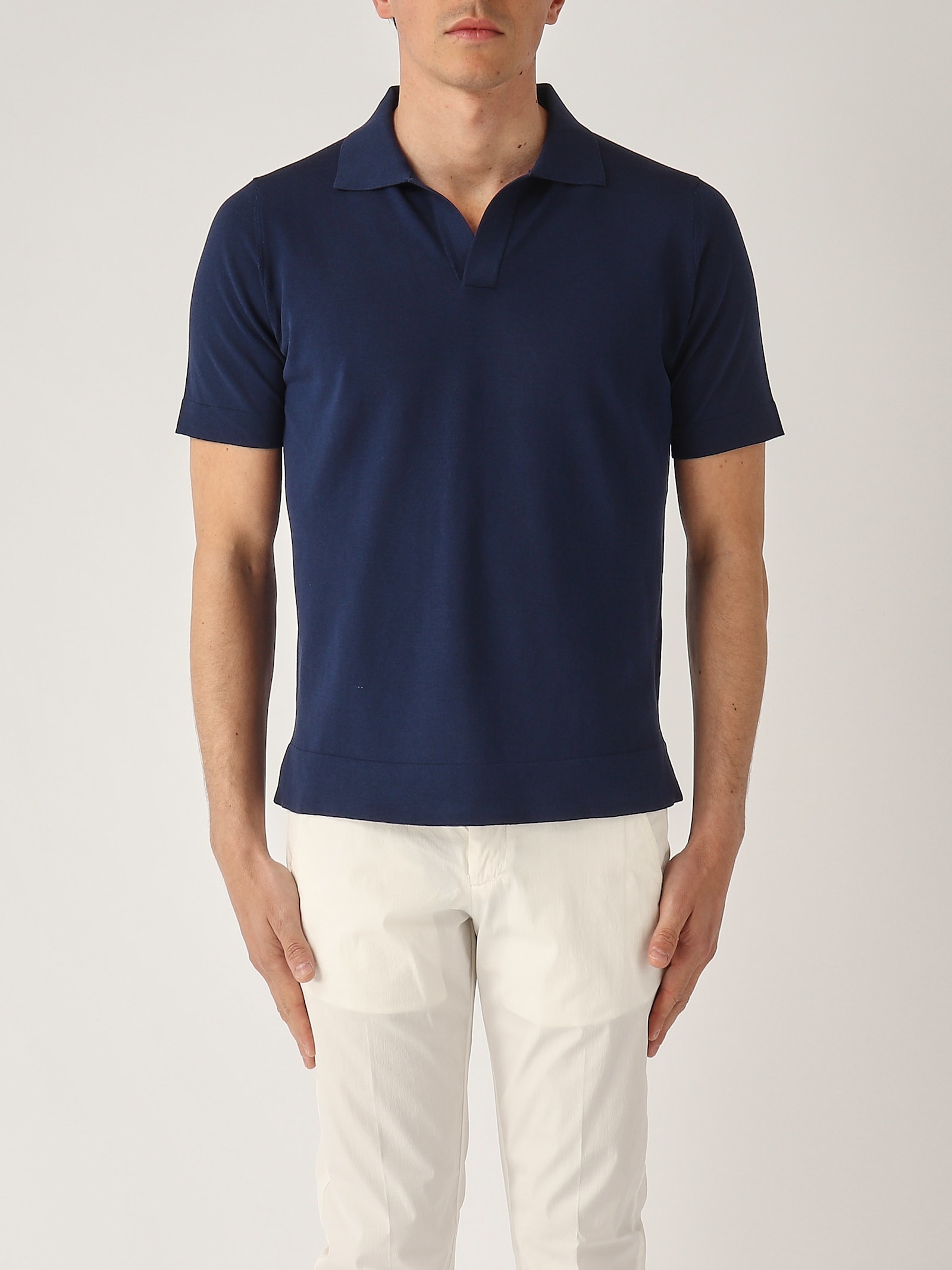 Filippo De Laurentiis Skipper M/c In Crepe Cotton Polo