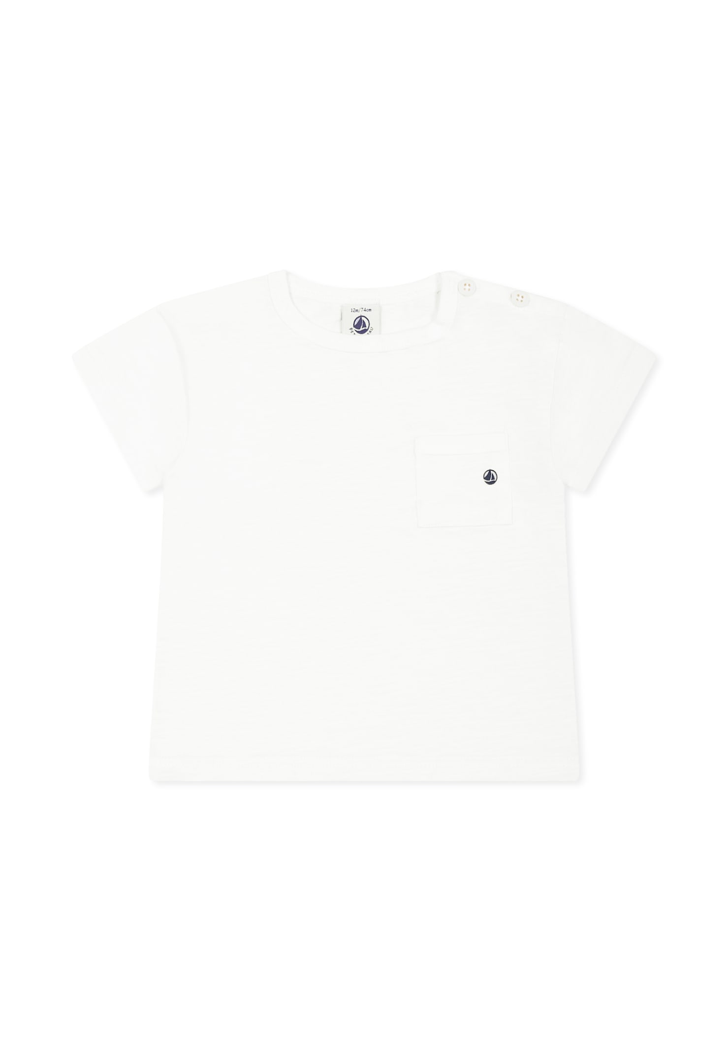 Petit Bateau White T-shirt For Baby Boy