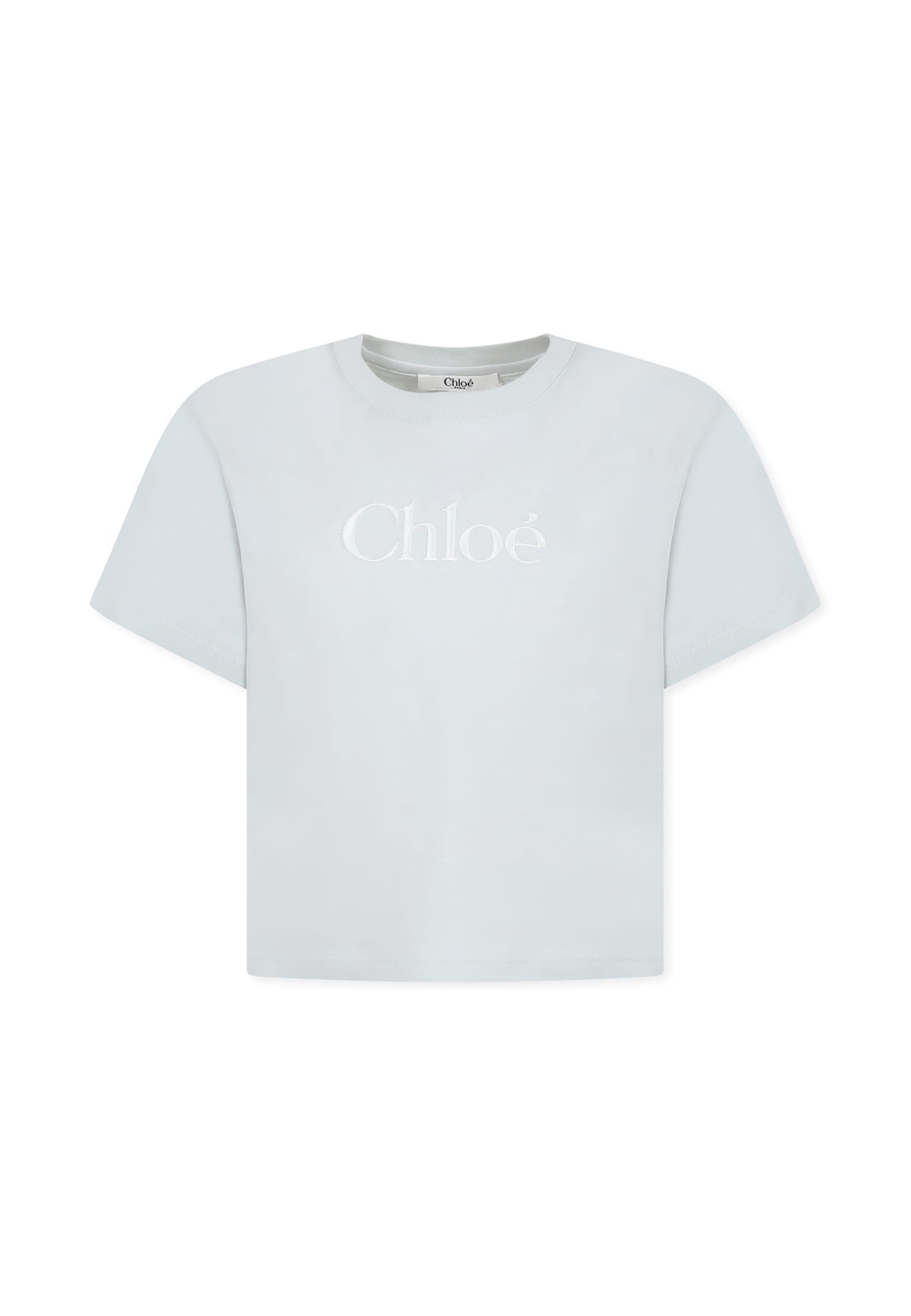 Chloé Green T-shirt For Girl With Logo