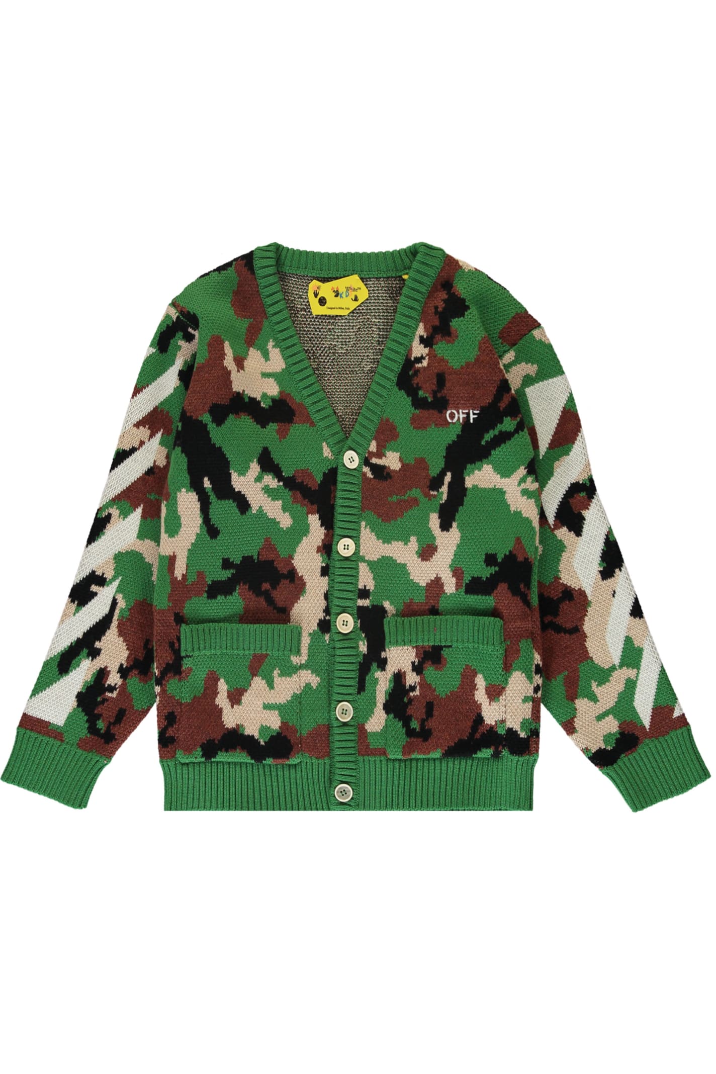 Off-White Virgin Wool Cardigan