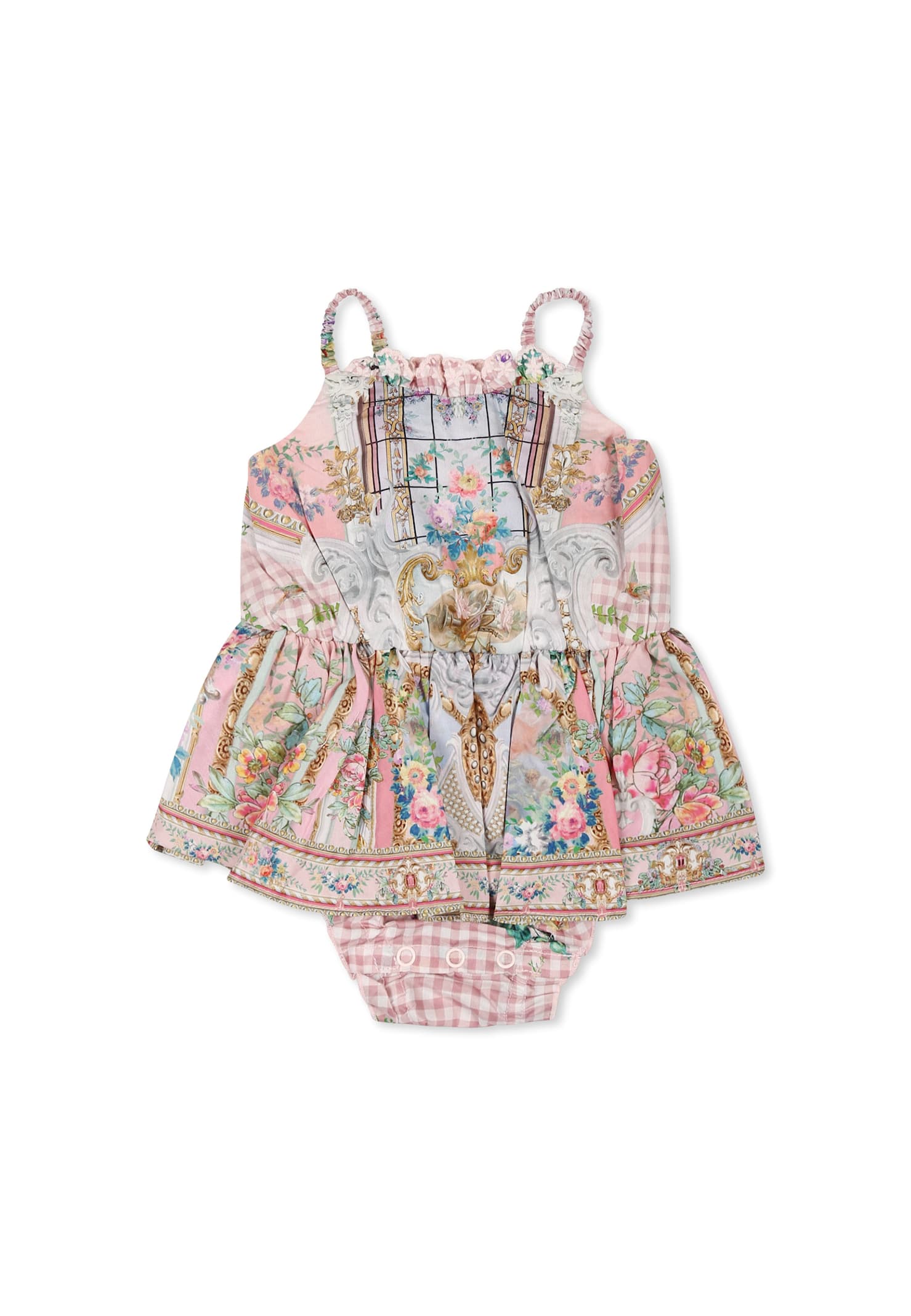 Camilla Pink Dress For Baby Girl With Floral Print