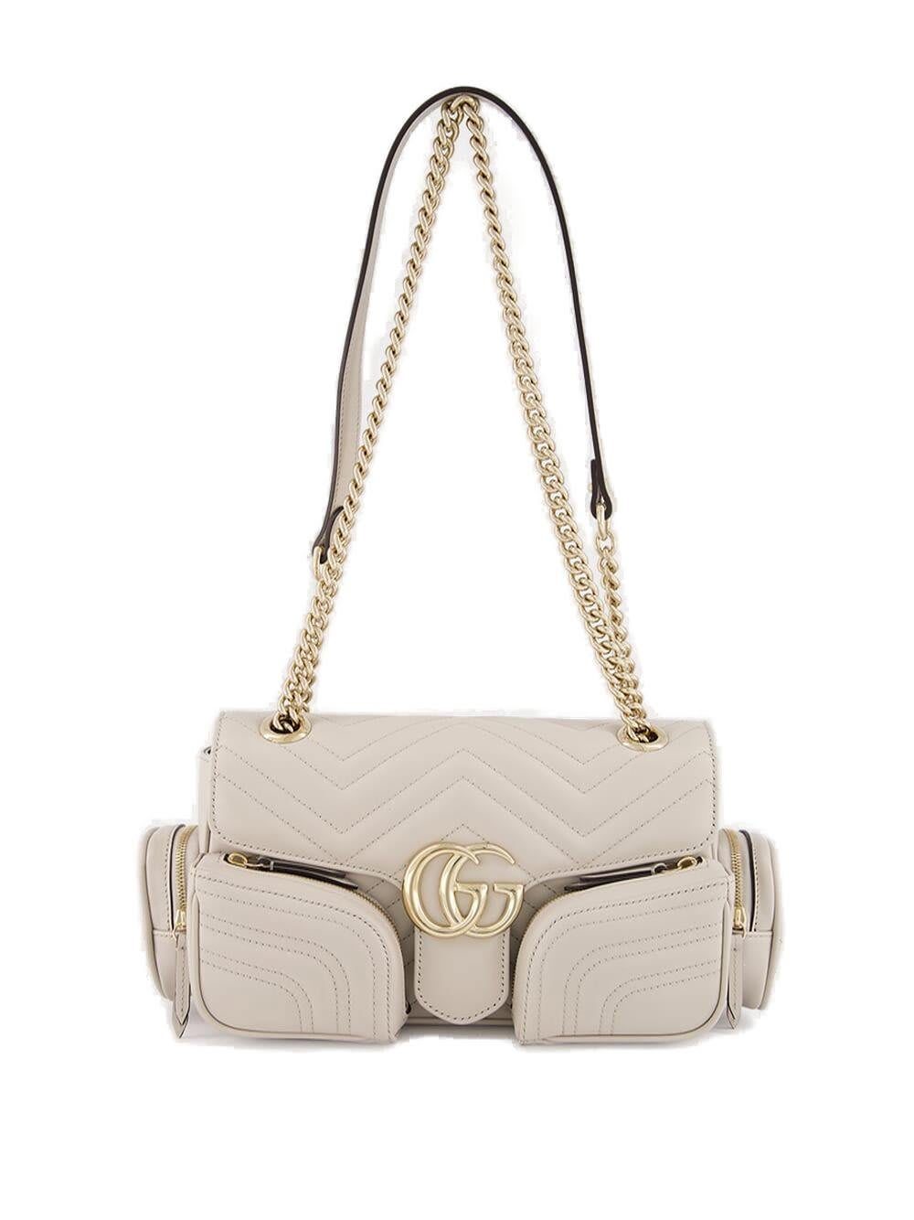 Gucci Gg Marmont Small Pocket Detailed Shoulder Bag