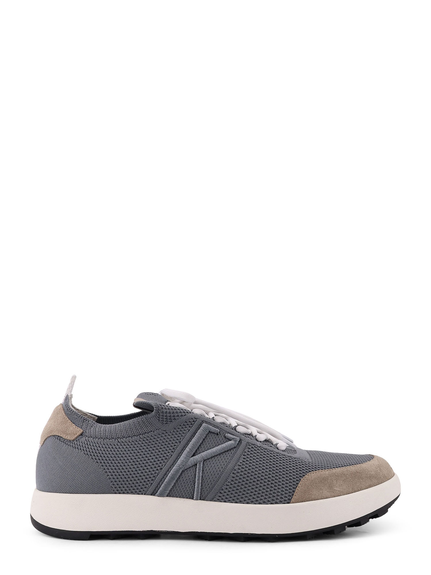 Kiton Low-top Mesh Sneakers With Suede Profiles