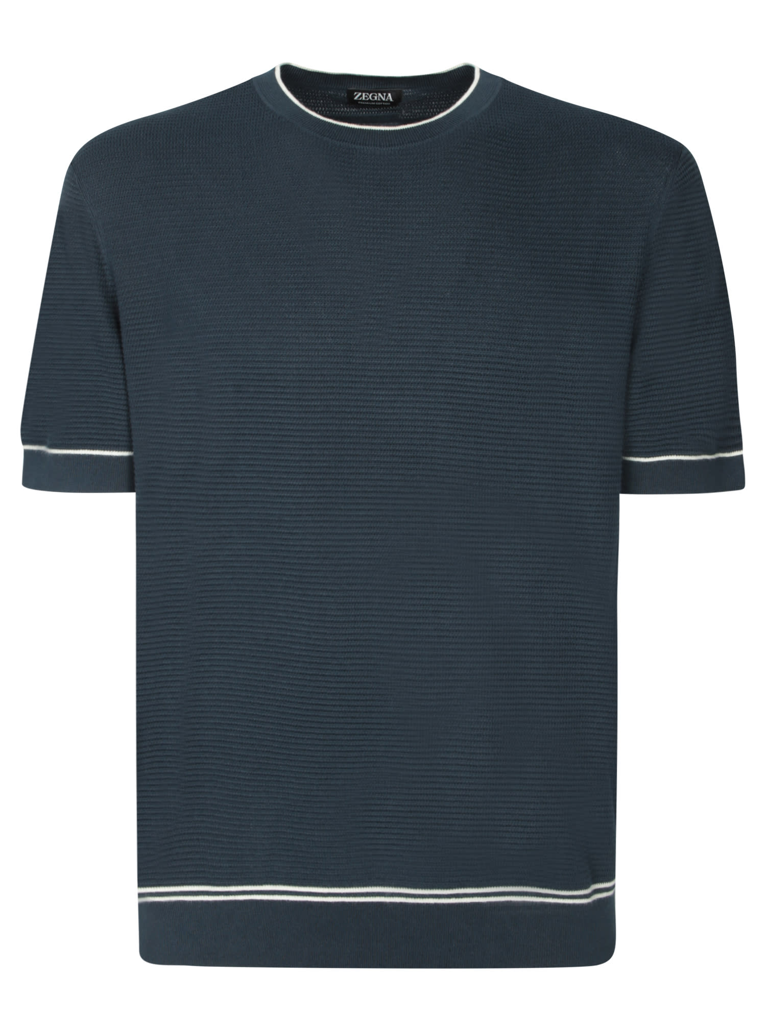 Zegna Premium Cotton Blue T-shirt