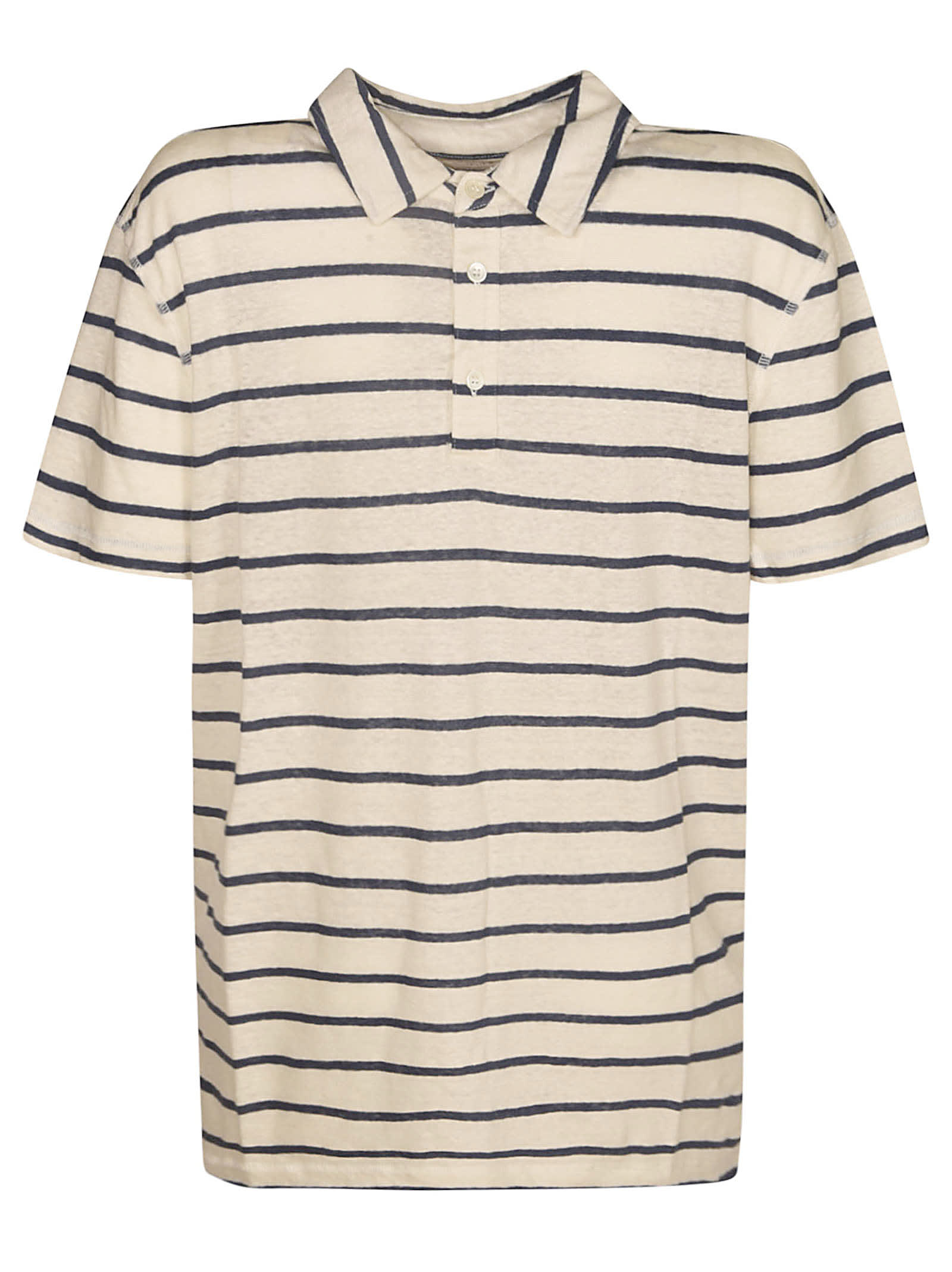 Majestic Filatures Stripe Polo Shirt