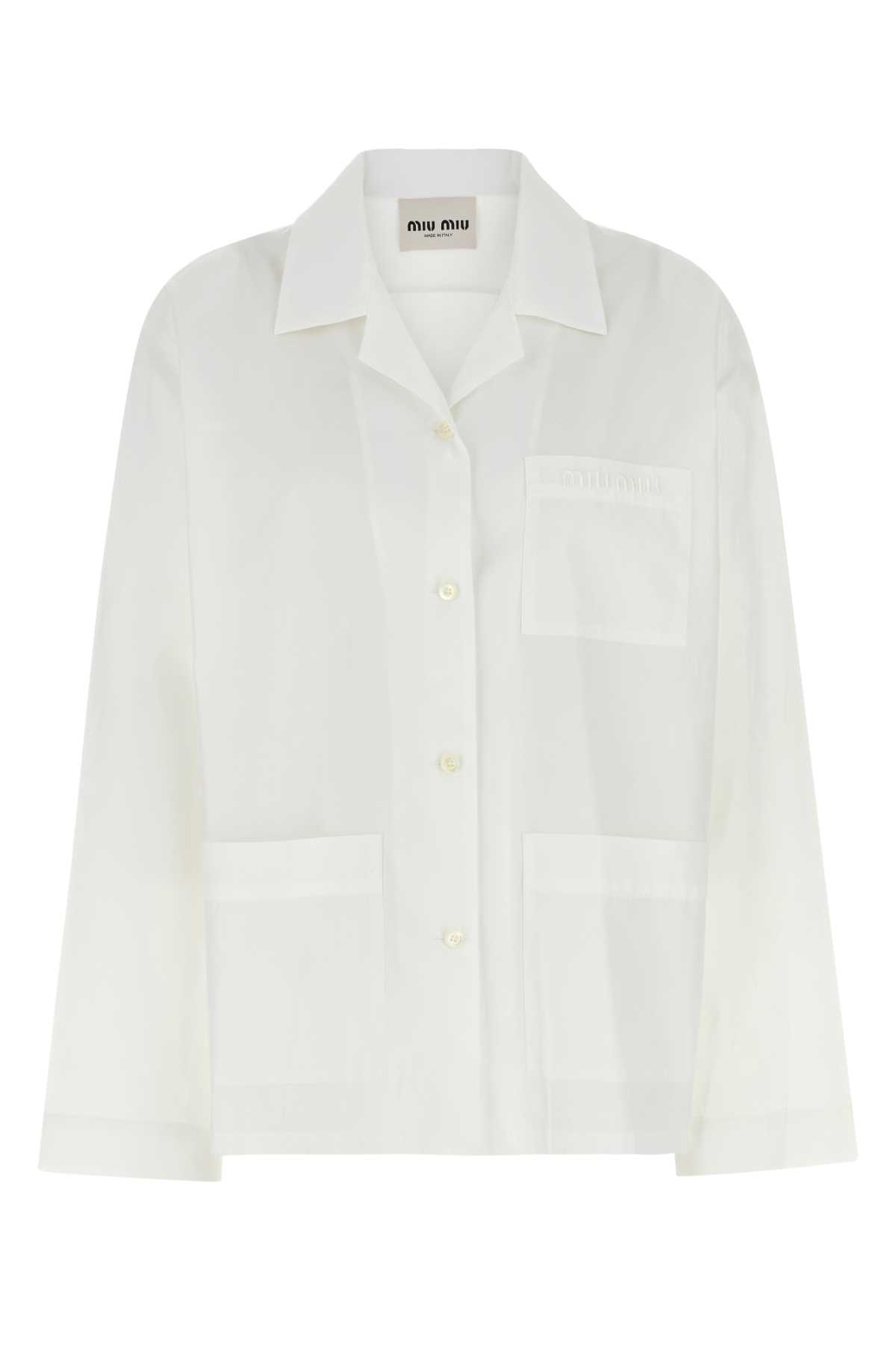 Miu Miu White Poplin Shirt