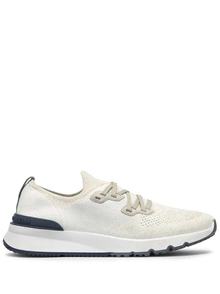 Brunello Cucinelli Cotton Chiné Knit Runner Sneakers Shoes