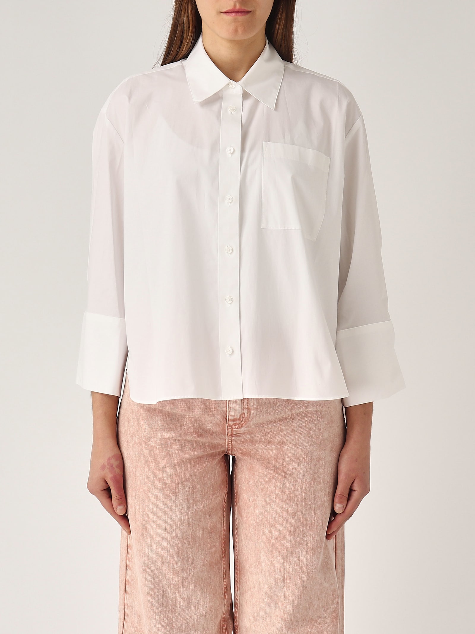 Michael Kors Solid Poplin Shirt Shirt
